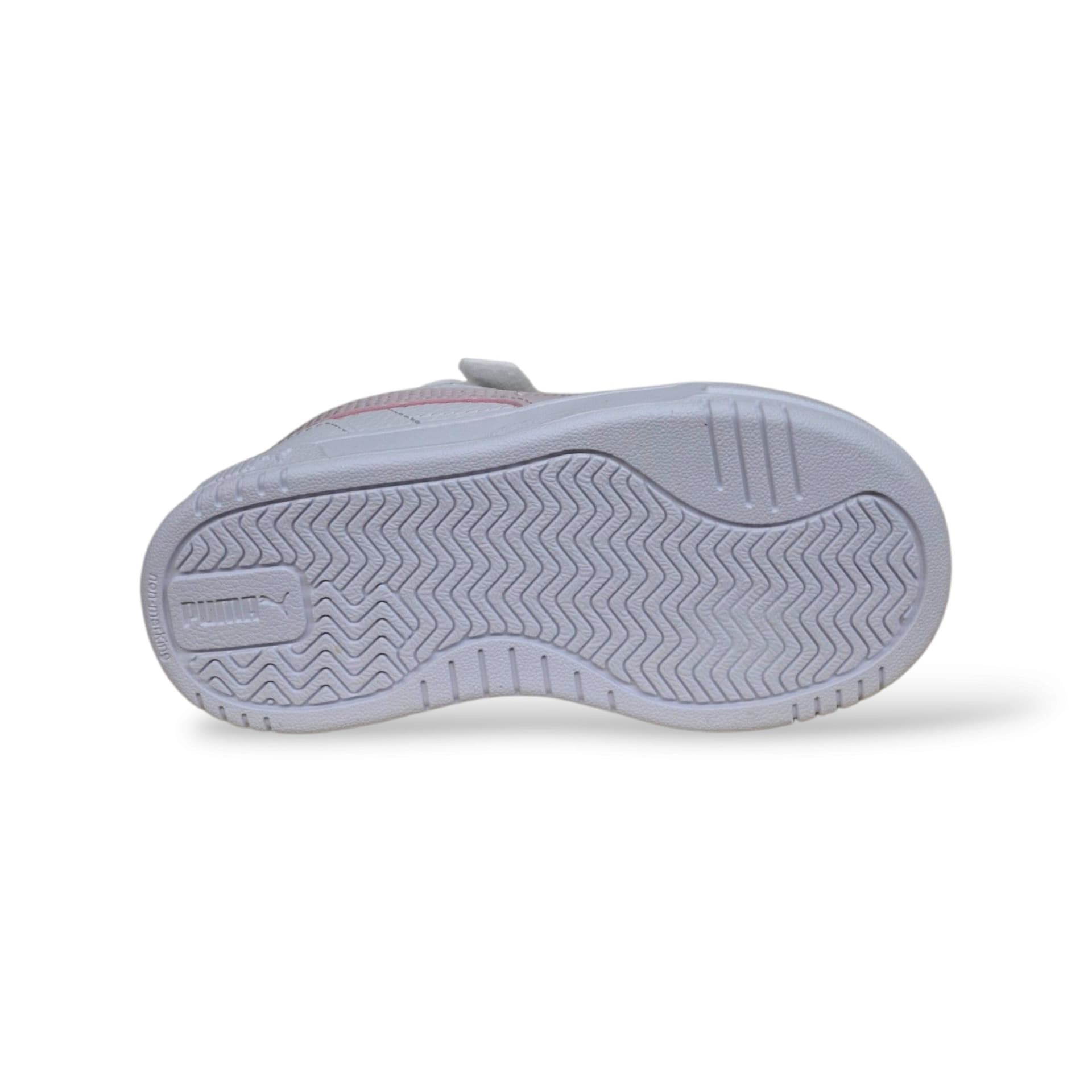 Puma Caven 406247 Sneakers Bambine Bianco Rosa | Pelle Bassa Basket Classico Dolce Romantica Femminile Laccio Elastico Velcro Autonomia Luminosa Delicata Scuola Infanzia Back to School | Taglie 20-27 | Scarpetteria Gica - 5