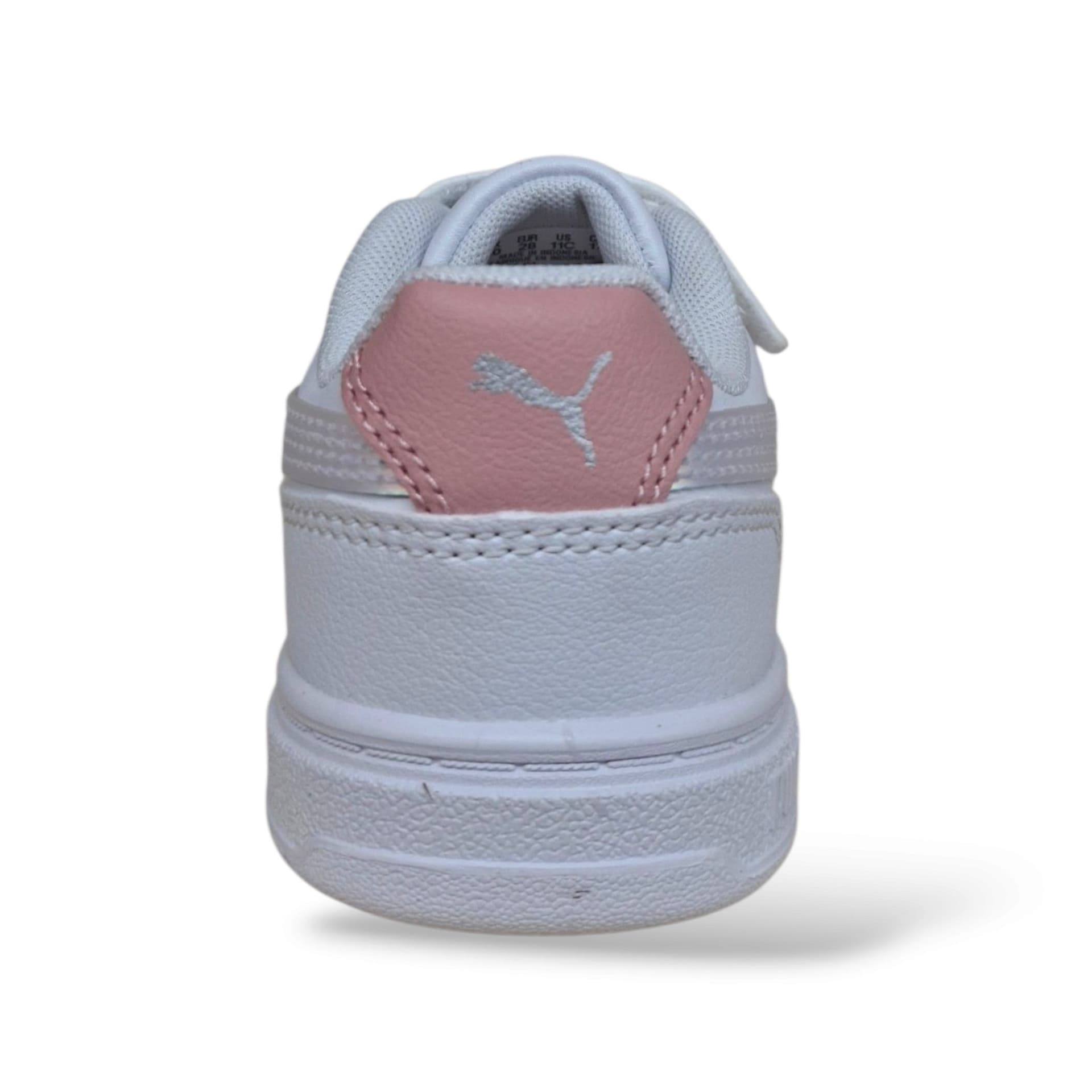 Puma Caven 406894 Sneakers Bambine Bianco Canginate | Pelle Bassa Basket Classico Elegante Caldo Cuoio Laccio Elastico Velcro Autonomia Pratica Raffinata Femminile Scuola Back to School | Taglie 28-35 | Scarpetteria Gica - 3