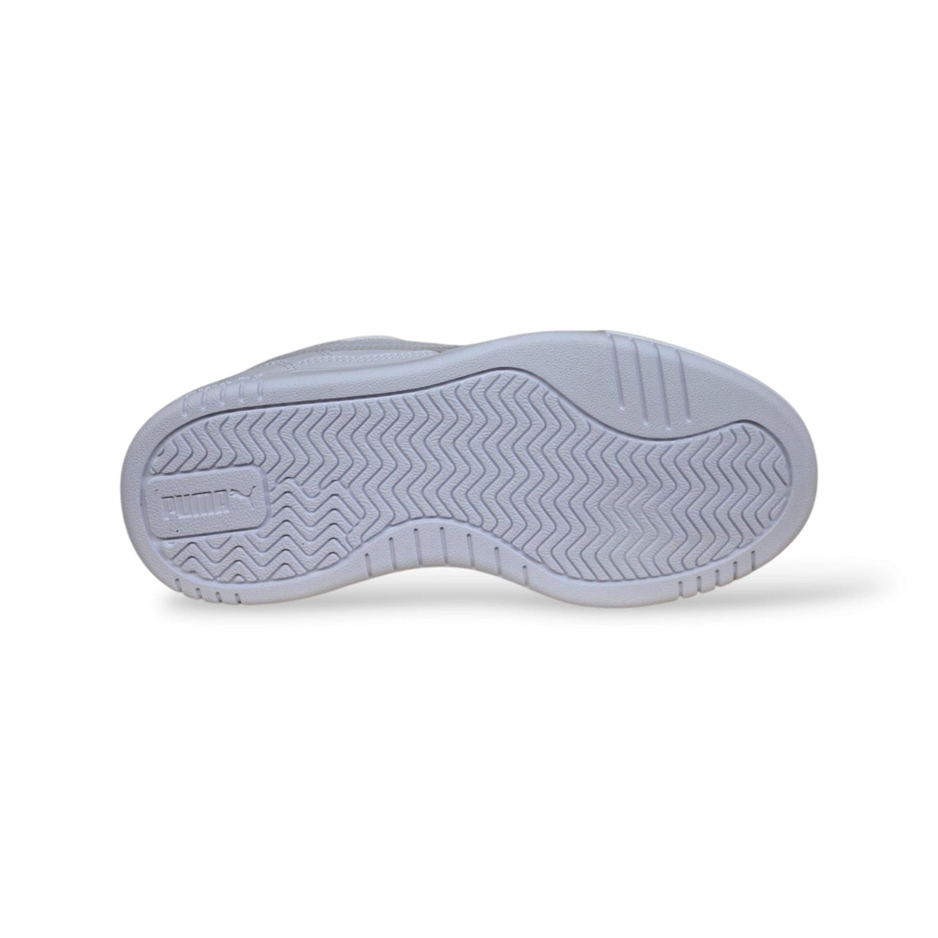 Puma Caven 406893 Sneakers Bambine Ragazze Bianco Canginate | Pelle Bassa Basket Classico Elegante Caldo Cuoio Laccio Elastico Velcro Versatile Raffinata Femminile Contemporanea Back to School | Taglie 36-39 | Scarpetteria Gica - 5