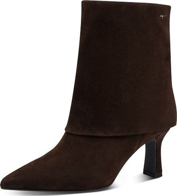 Tamaris tivaletto in pelle scamosciata color  mocca marrone - 3