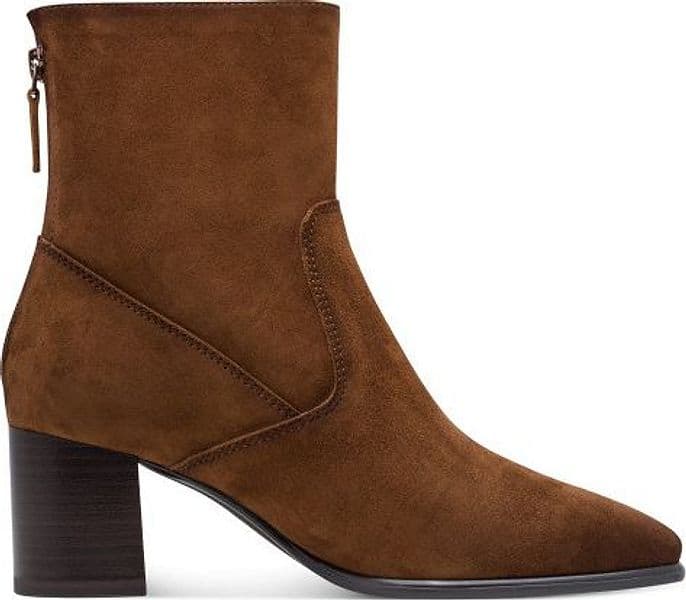 Tamaris tivaletto in pelle scamosciata color cognac - 3