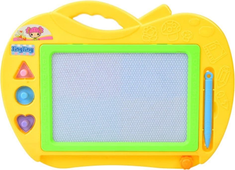 LAVAGNA MAGNETICA DA DISEGNO PER BAMBINI COLORATA FORMA MELA CON 3 TIMBRI PENNA 31602 - 5