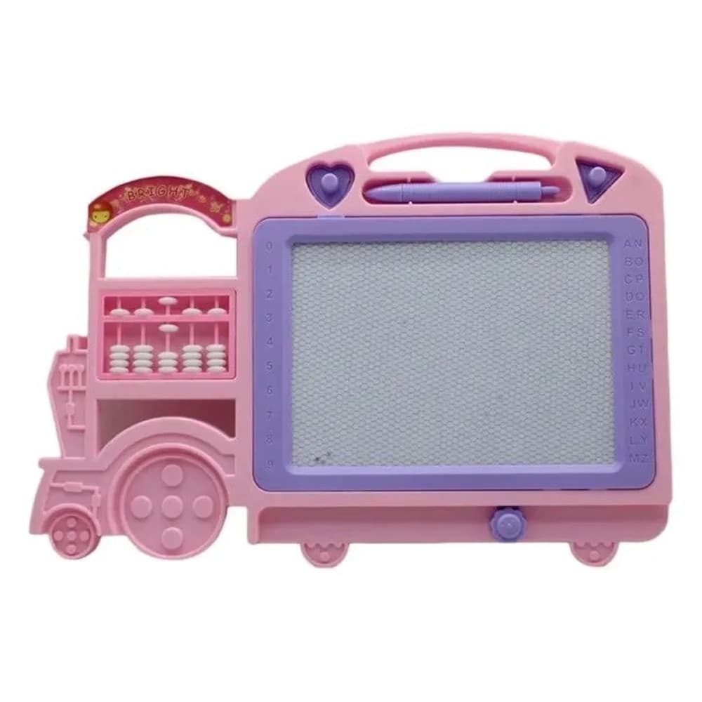 LAVAGNA MAGICA MAGNETICA DISEGNO PER BAMBINI COLORATA CON 2 TIMBRI PENNA FORMA TRENO 31604 - 10