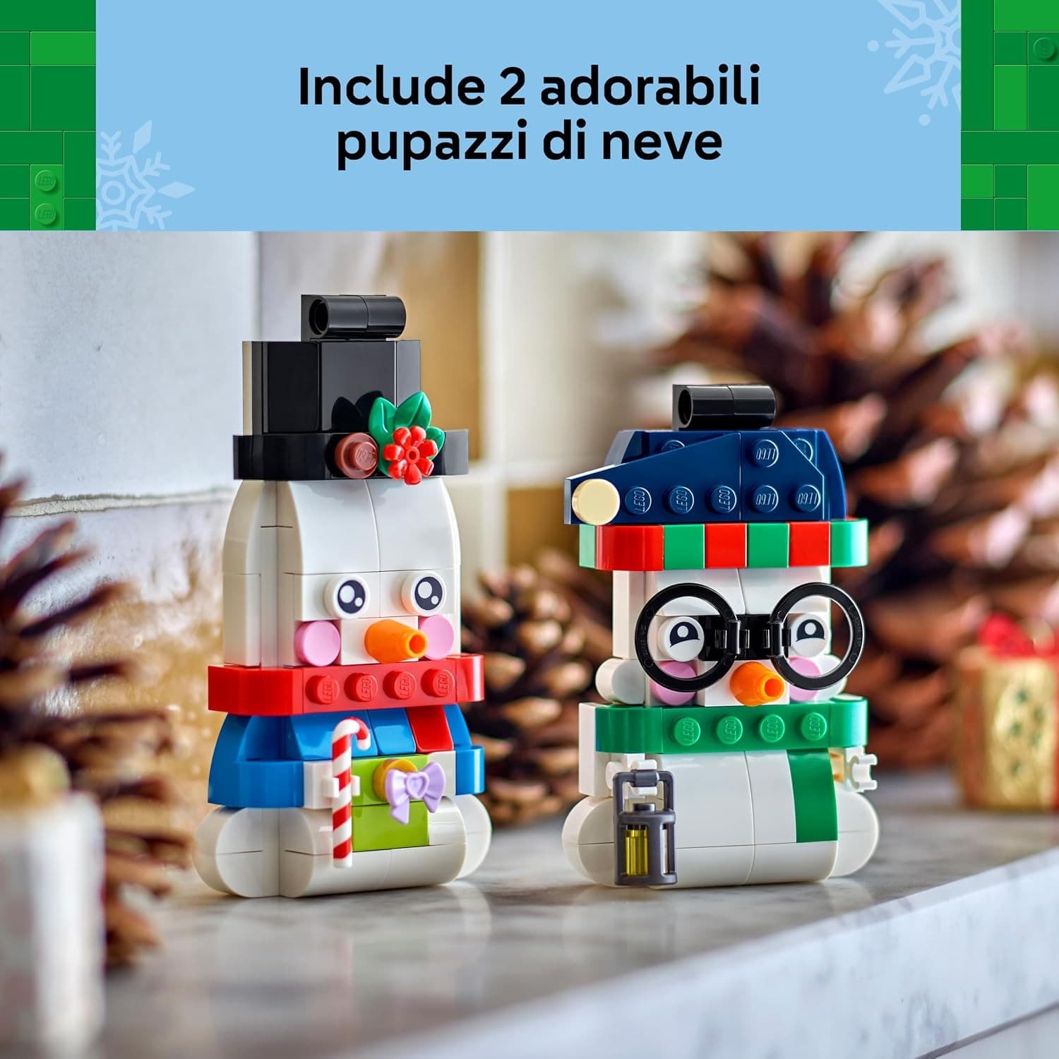 Lego - Pupazzi di neve ornamentali 40812 - 2