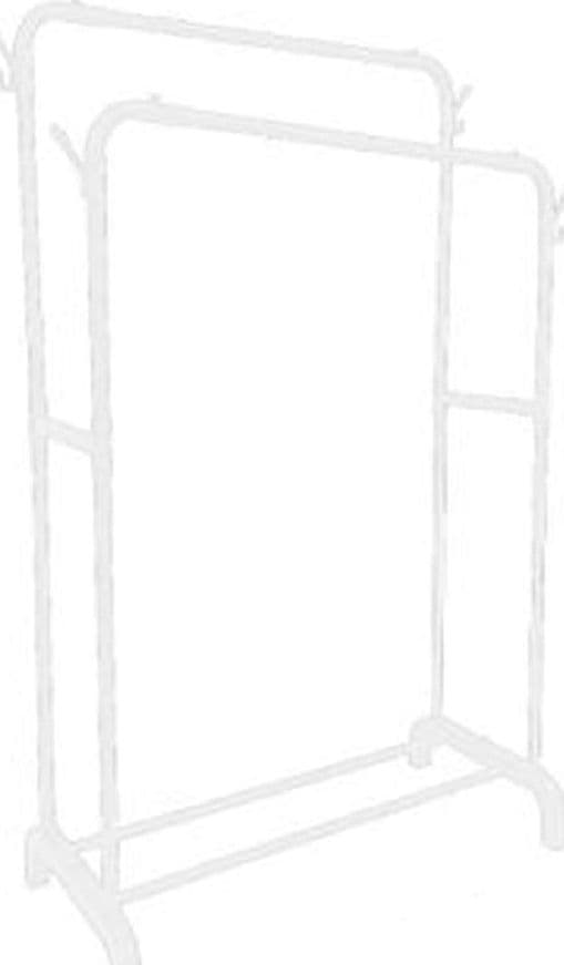 STAND APPENDIABITI ATTACCAPANNI CON DOPPIA BARRA RIPIANO GANCI LATERALI IN METALLO 73207 - 4