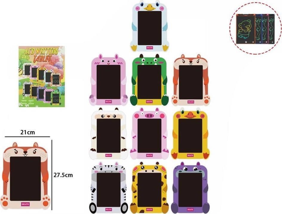 TAVOLETTA TABLET LAVAGNA MAGICA LCD CON ANIMALI PER DISEGNARE SCRIVERE PER BAMBINI 31614 - 2