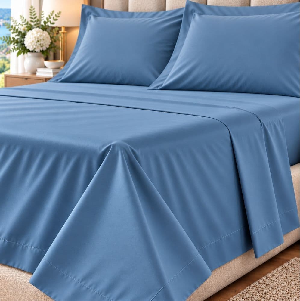 Lenzuola Una Piazza e Mezza Cotone Botticelli Home Solid Color - 11