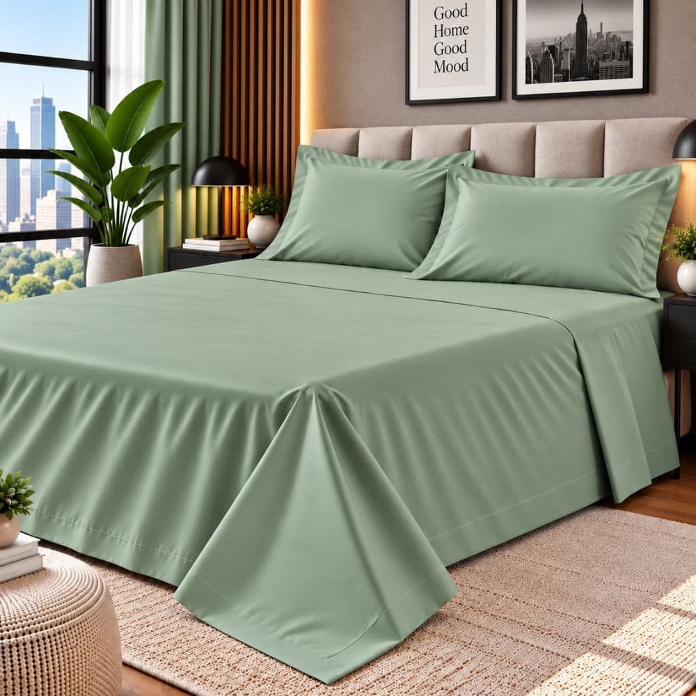 Lenzuola Una Piazza e Mezza Cotone Botticelli Home Solid Color - 4