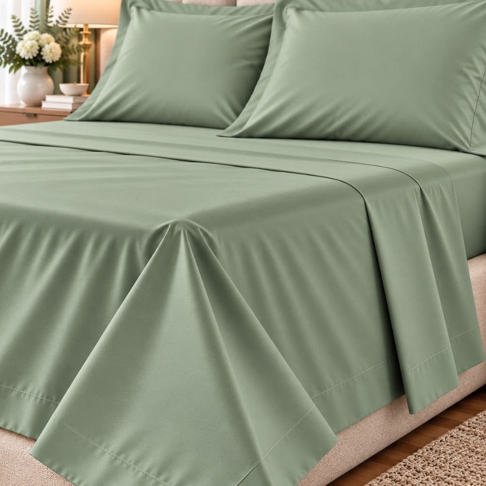 Lenzuola Una Piazza e Mezza Cotone Botticelli Home Solid Color - 5