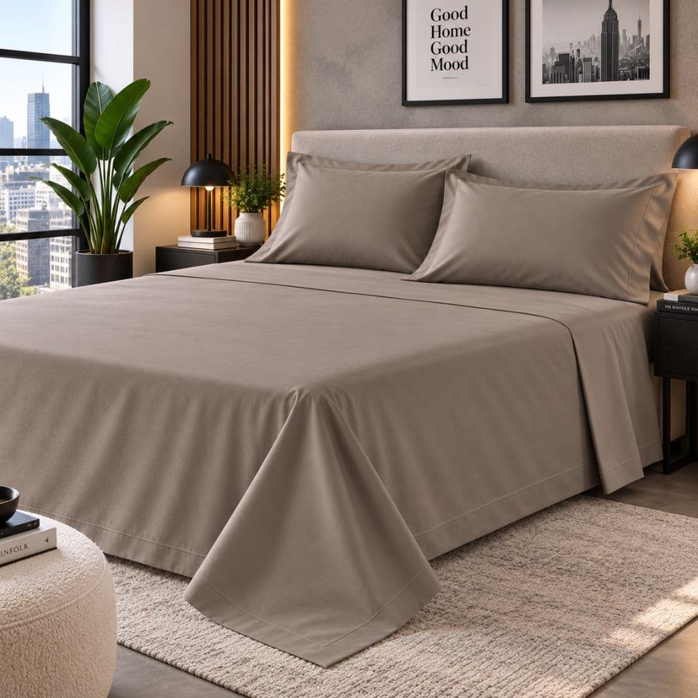 Lenzuola Una Piazza e Mezza Cotone Botticelli Home Solid Color - 70