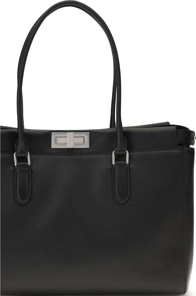 Fendi Black Calf Leather Bos Taurus Shoulder Bag - 4