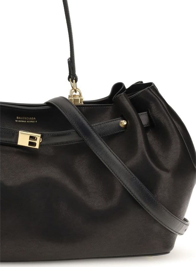 Balenciaga Black Calf Leather Bos Taurus Shoulder Bag - 4