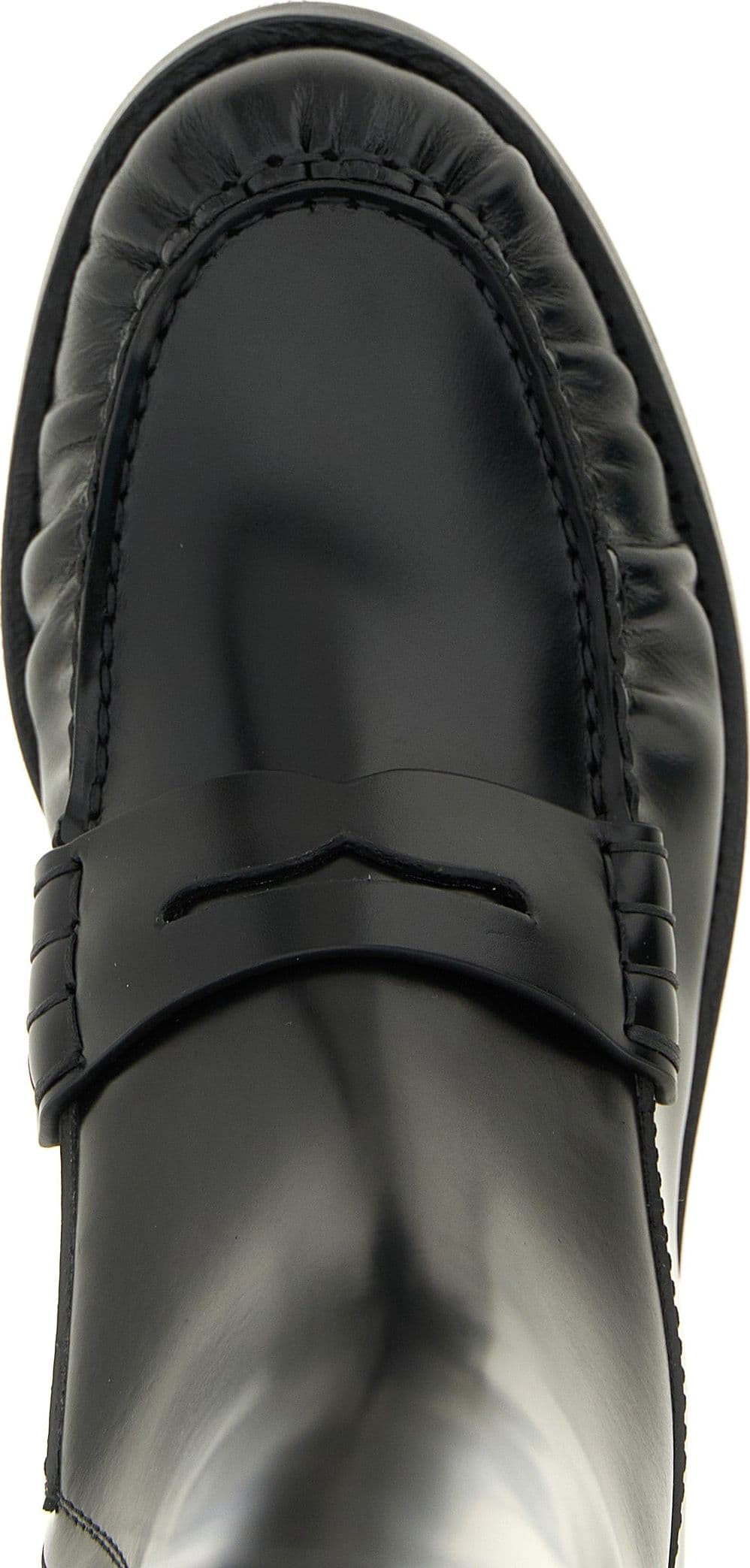 Prada Black Calfskin Over The Knee - 4