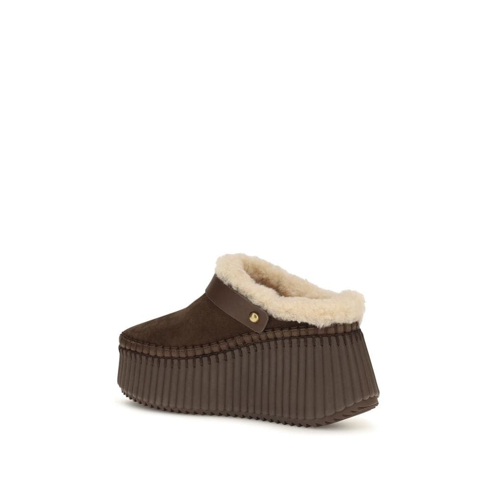 Chloé Brown Calf Leather Bos Taurus Mules - 3