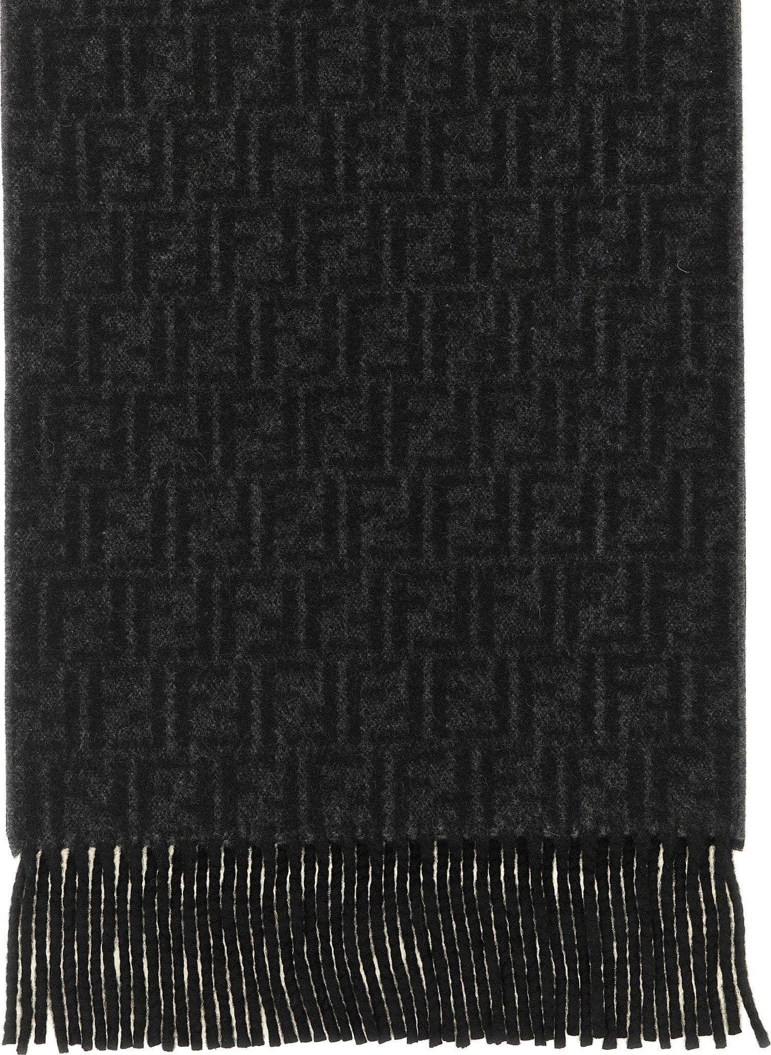 Fendi Black Wool Foulard - 2