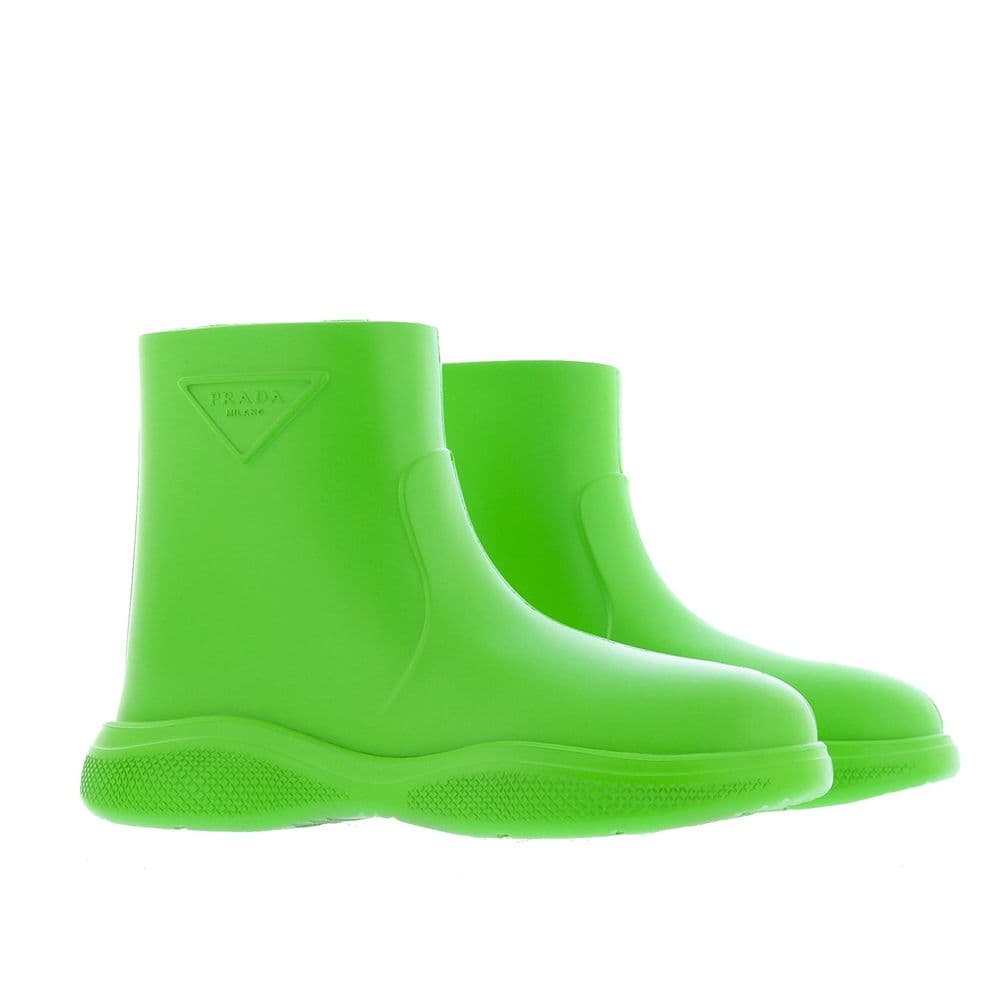 Prada Bicolor Rubber Ankle Boots - 2