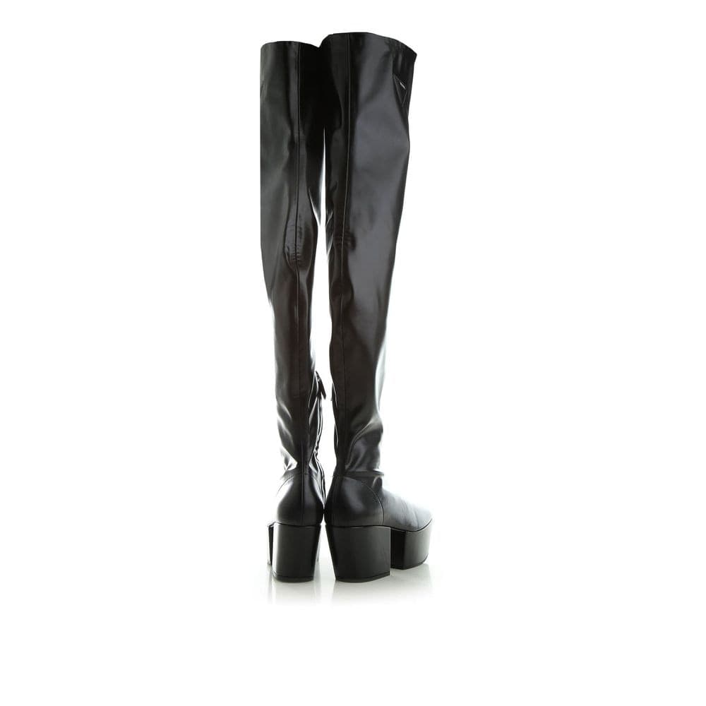 Prada Black Calfskin Over The Knee - 3