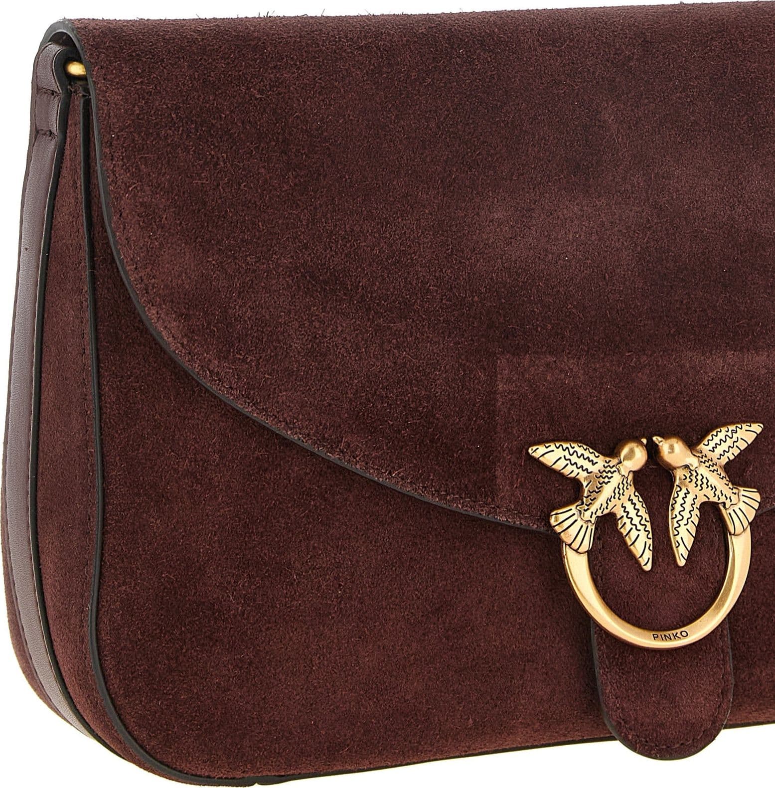 PINKO Bordeaux Calfskin Crossbody Bag - 3