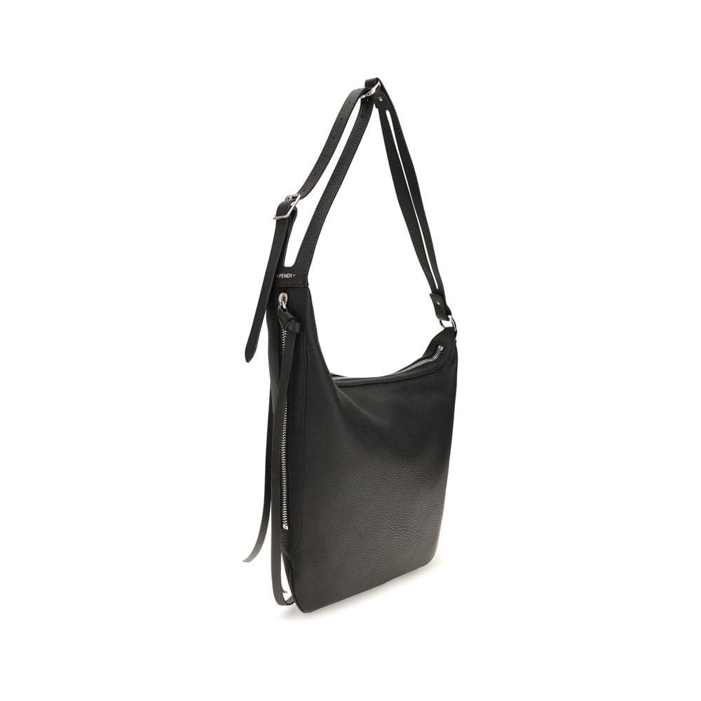 Fendi Black Calf Leather Bos Taurus Shoulder Bag - 2