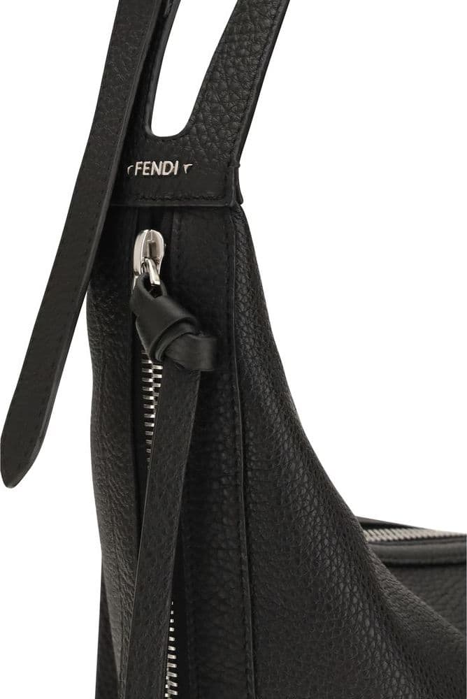Fendi Black Calf Leather Bos Taurus Shoulder Bag - 4