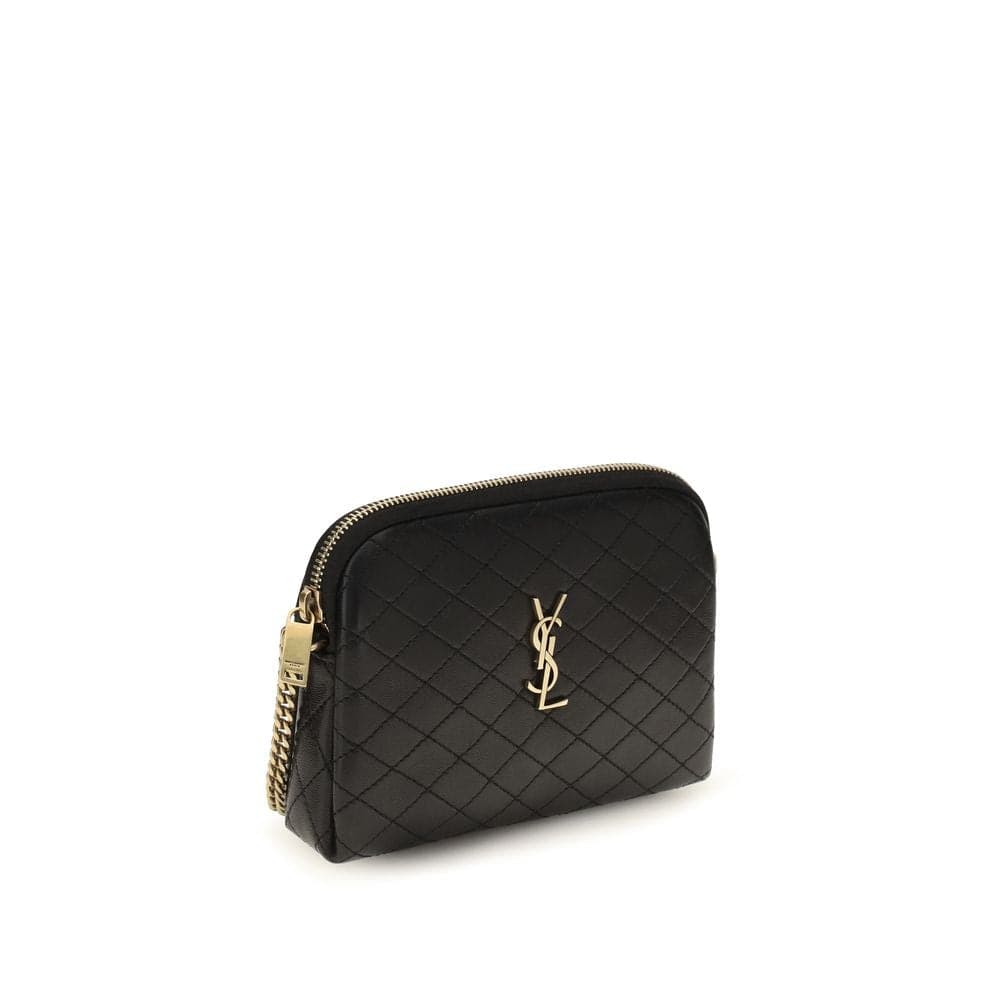 Saint Laurent Black Calf Leather Bos Taurus Shoulder Bag - 2
