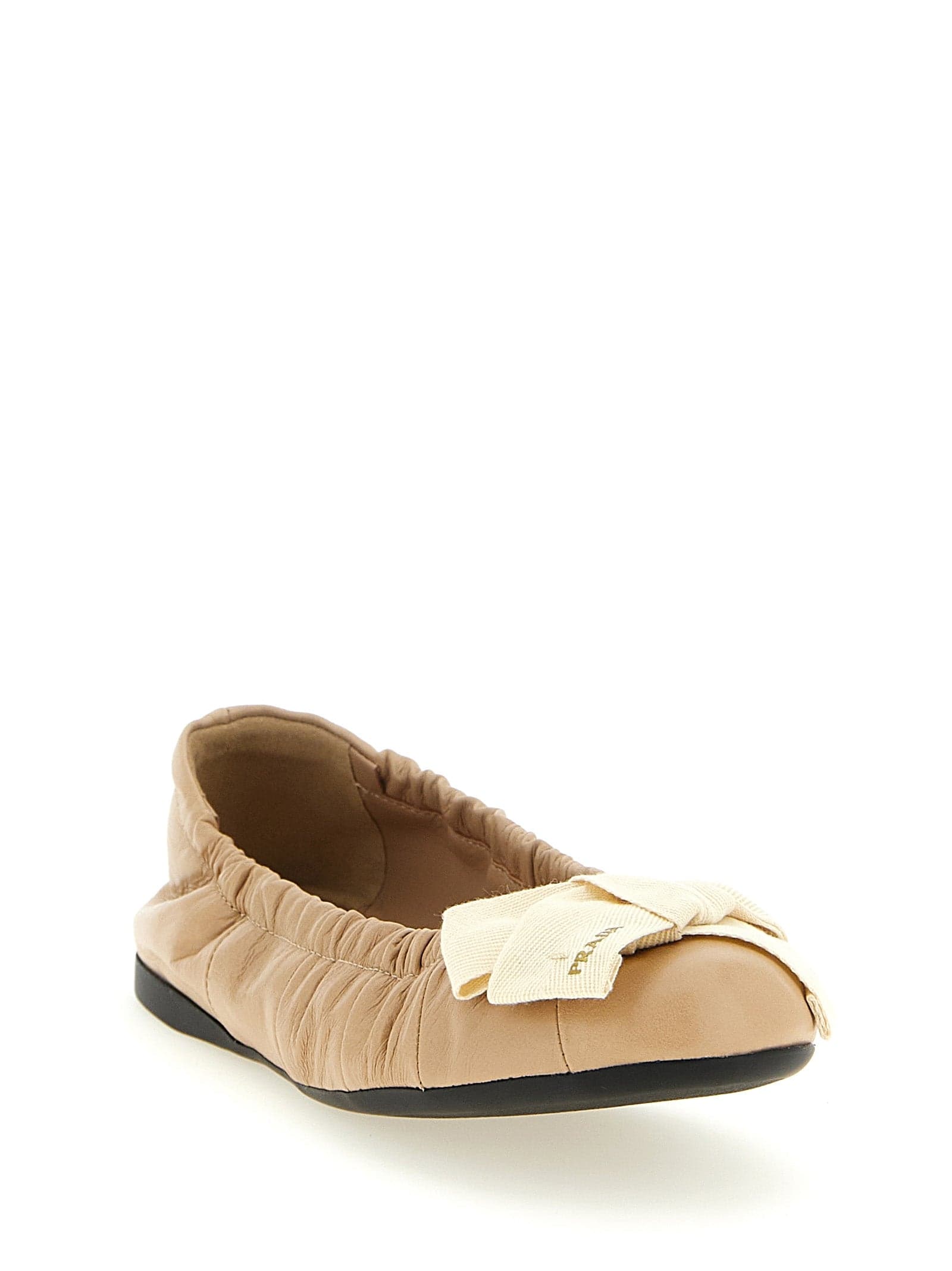 Prada Beige Calfskin Ballet Flats - 2