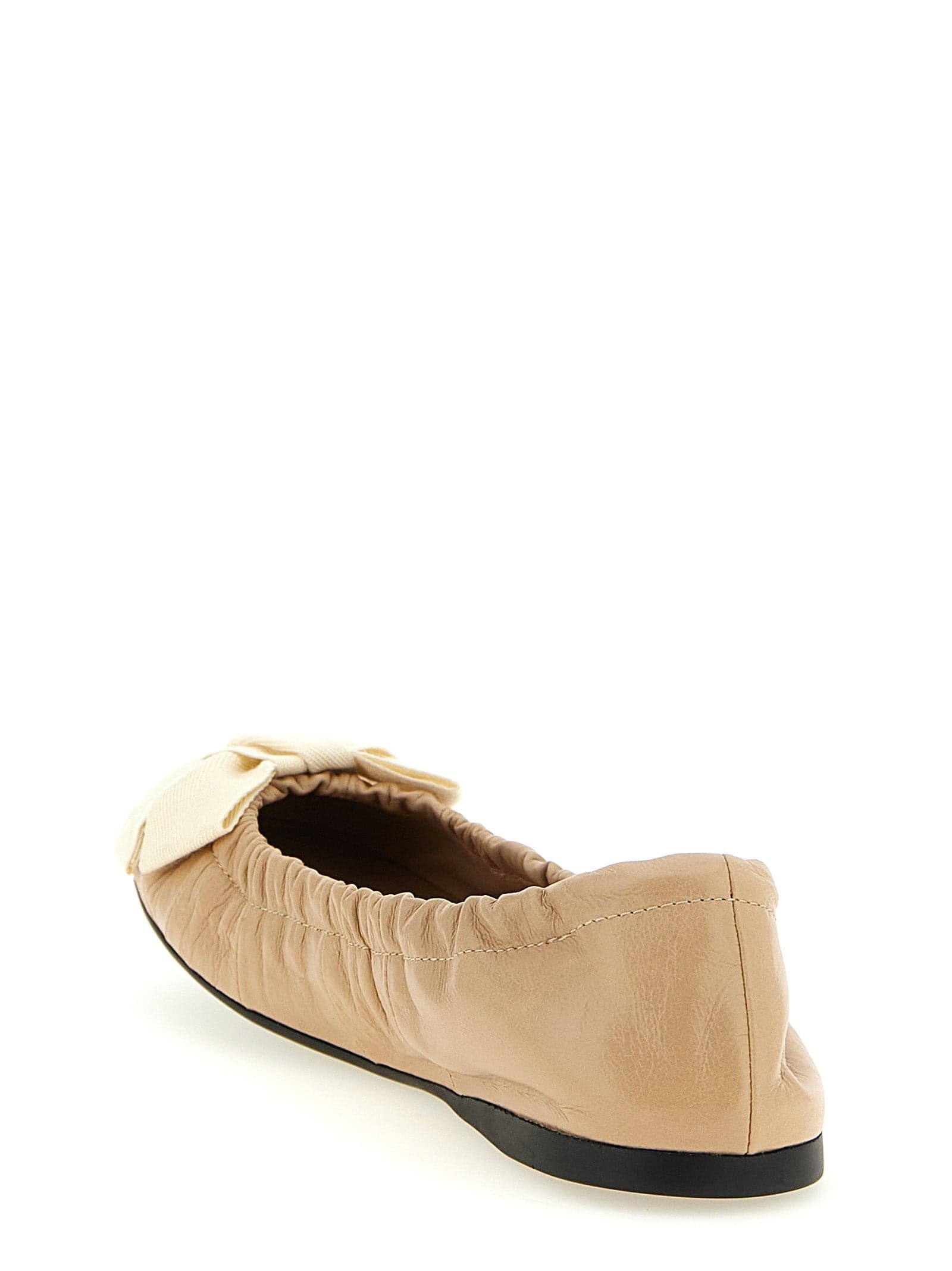 Prada Beige Calfskin Ballet Flats - 3