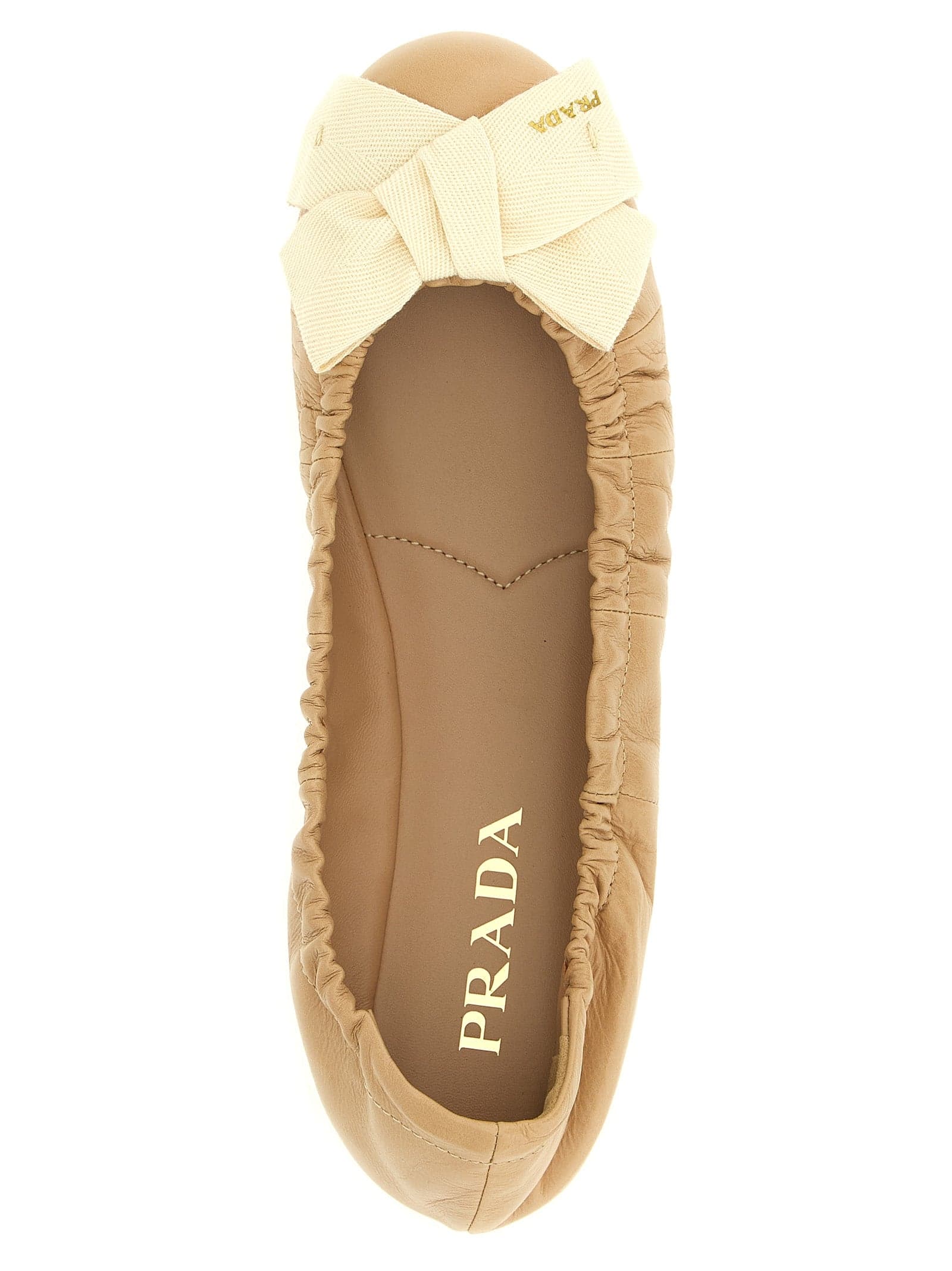 Prada Beige Calfskin Ballet Flats - 4