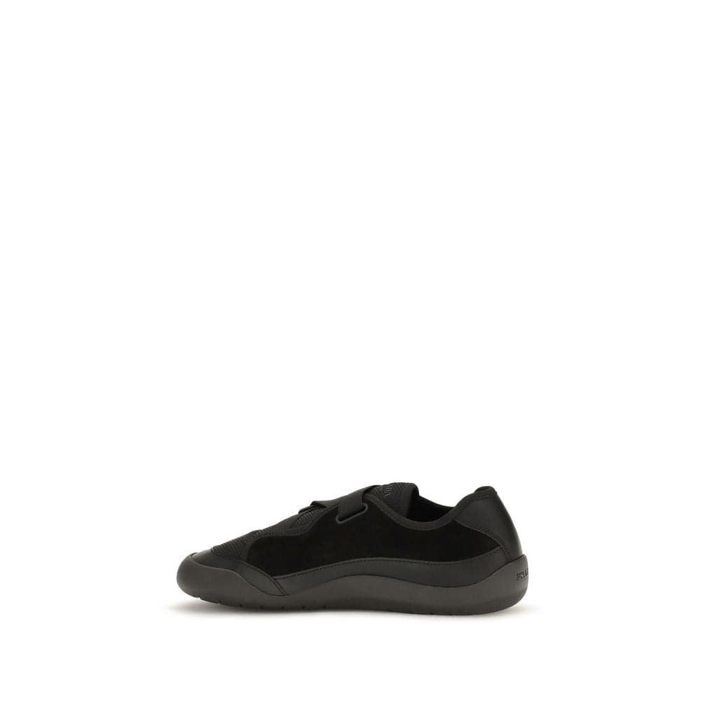 Prada Black Calf Leather Bos Taurus Athletic Sneakers - 3