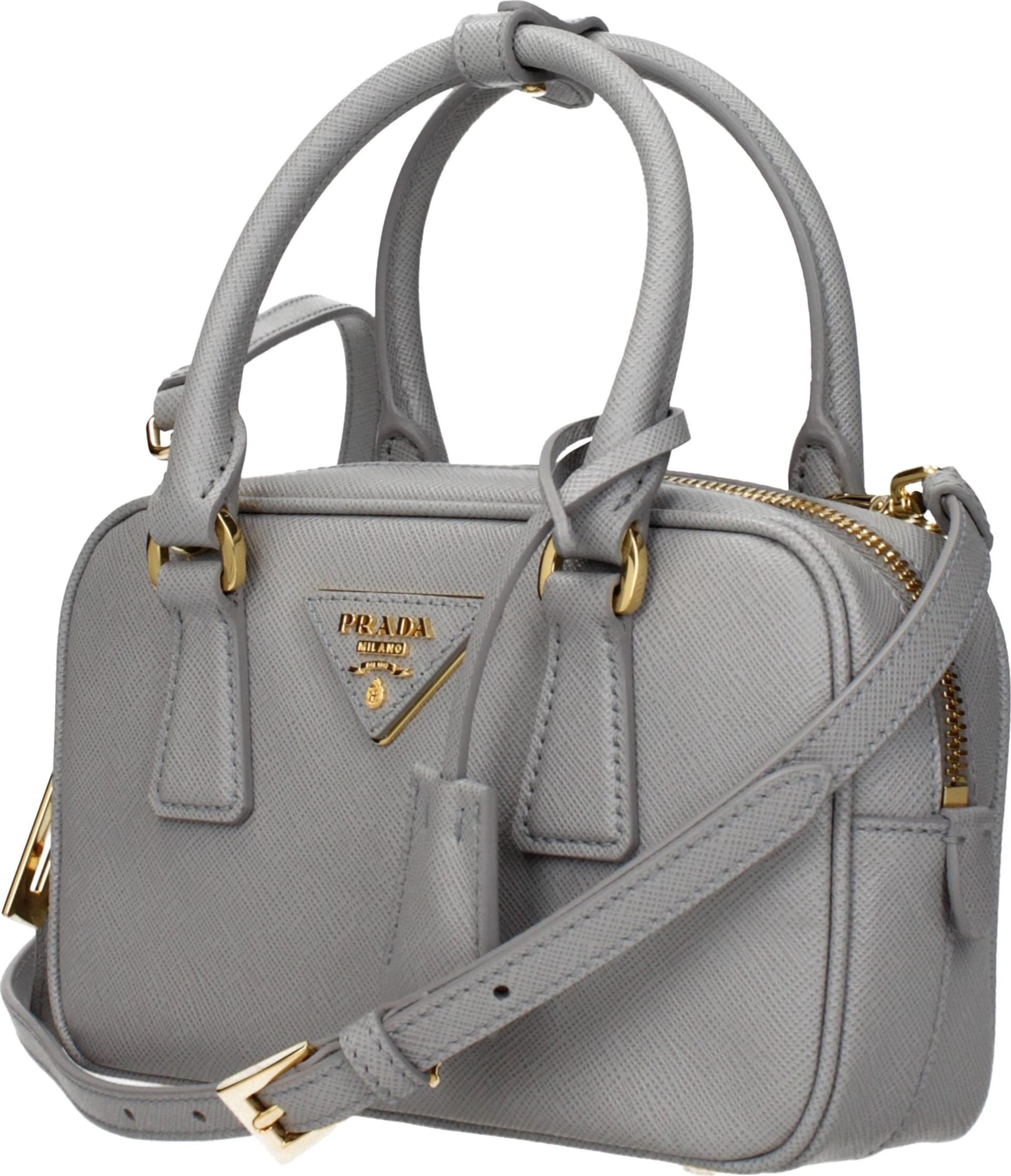 Prada Gray Leather Handbag - 2