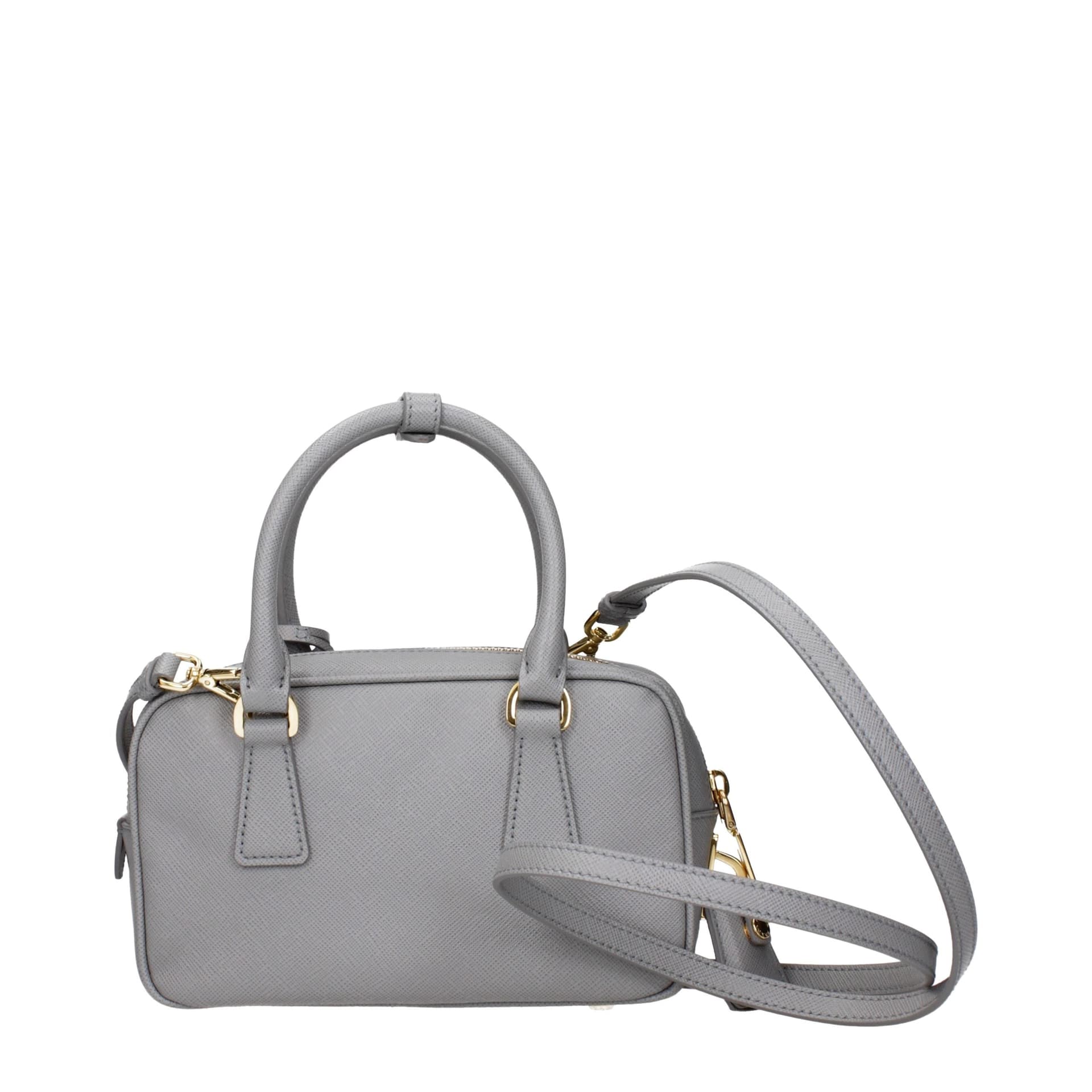 Prada Gray Leather Handbag - 3