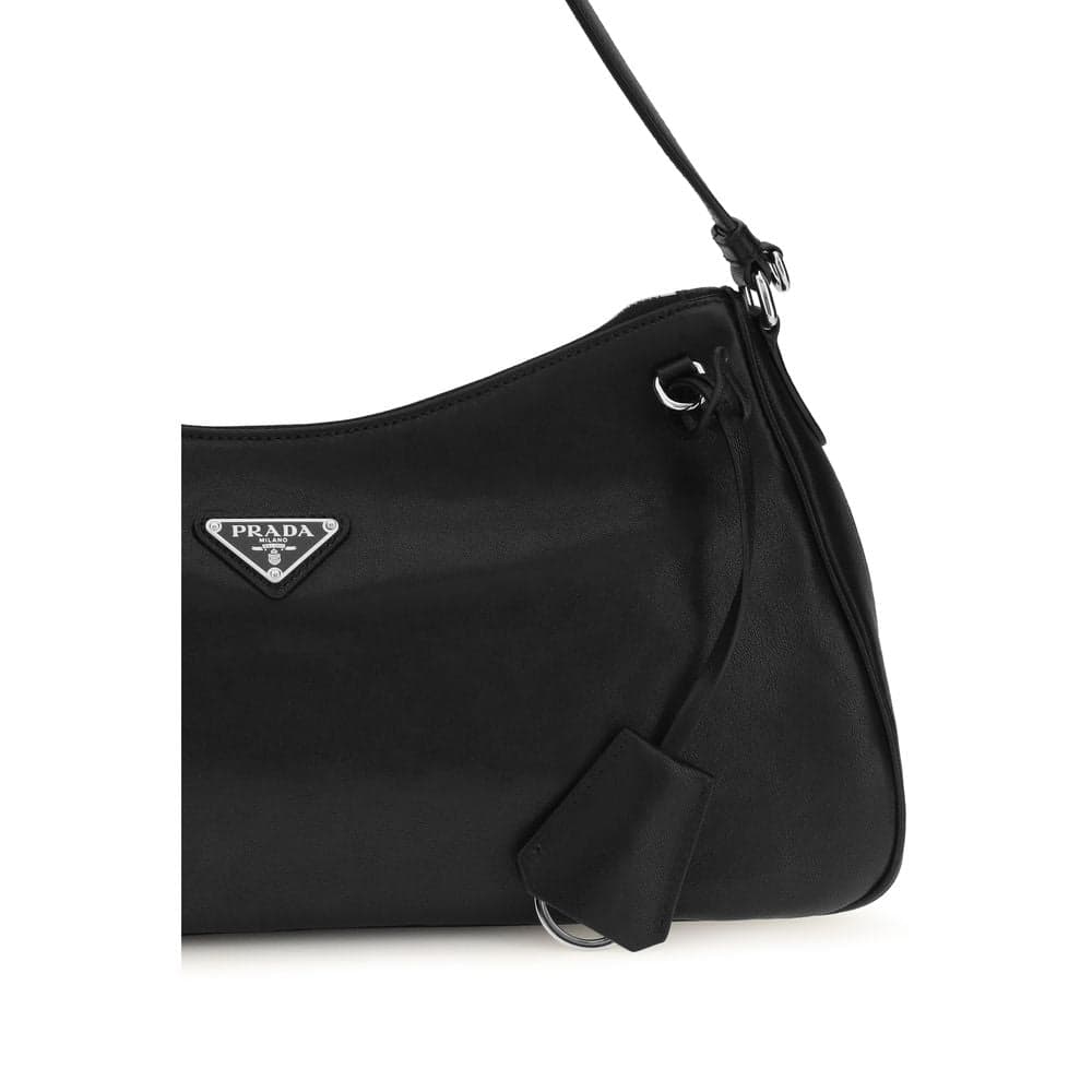 Prada Black Calf Leather Bos Taurus Shoulder Bag - 4