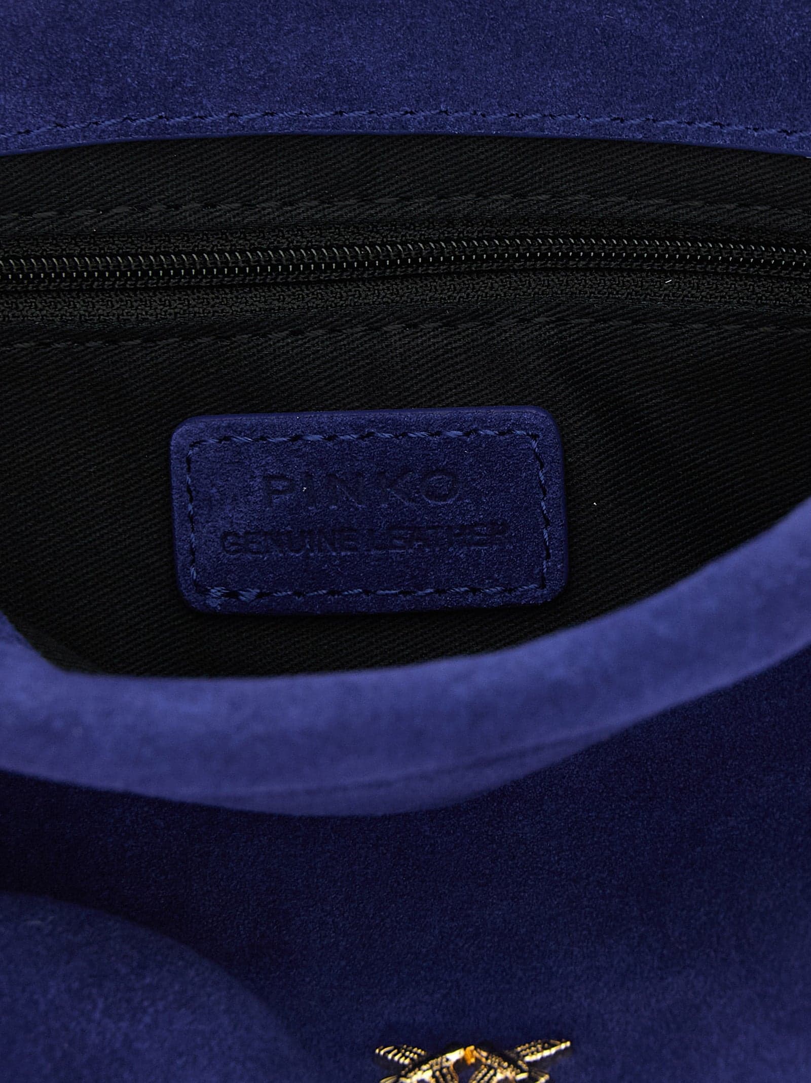 PINKO Blue Lambskin Clutch Bag - 4