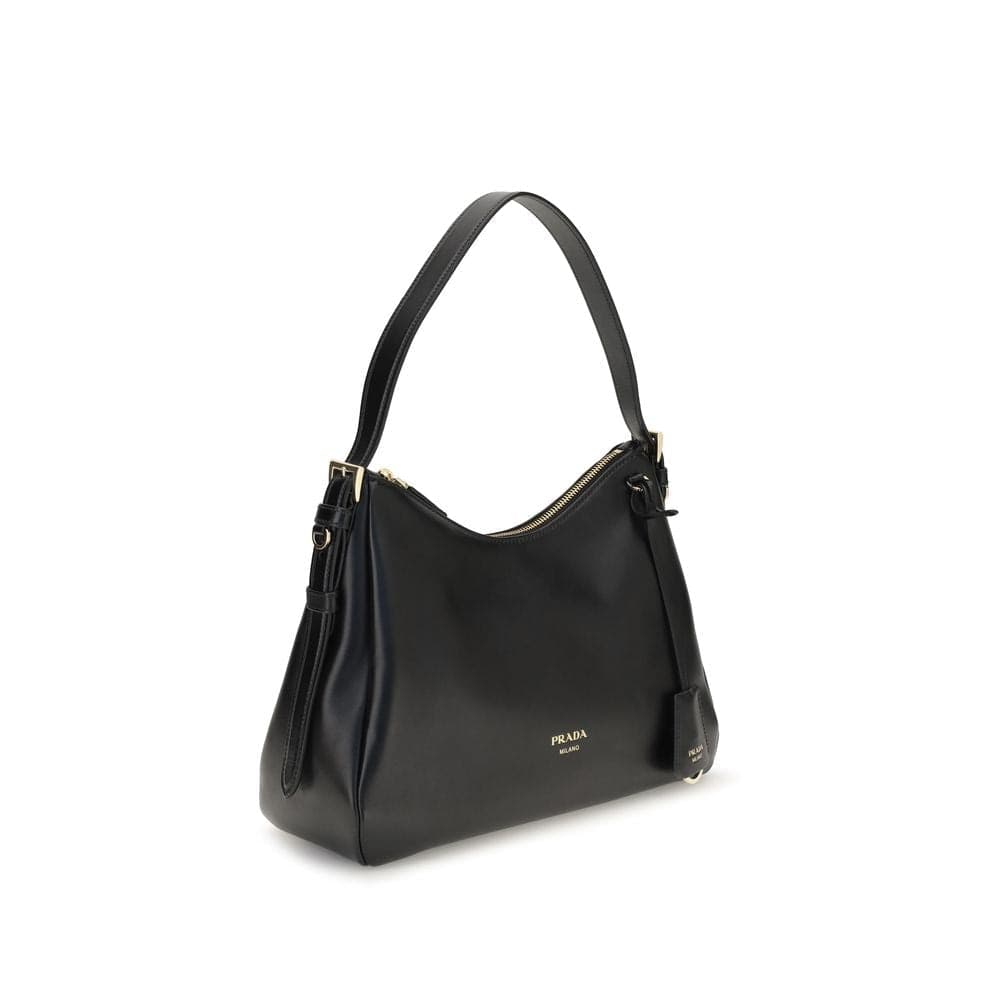 Prada Black Calf Leather Bos Taurus Shoulder Bag - 2