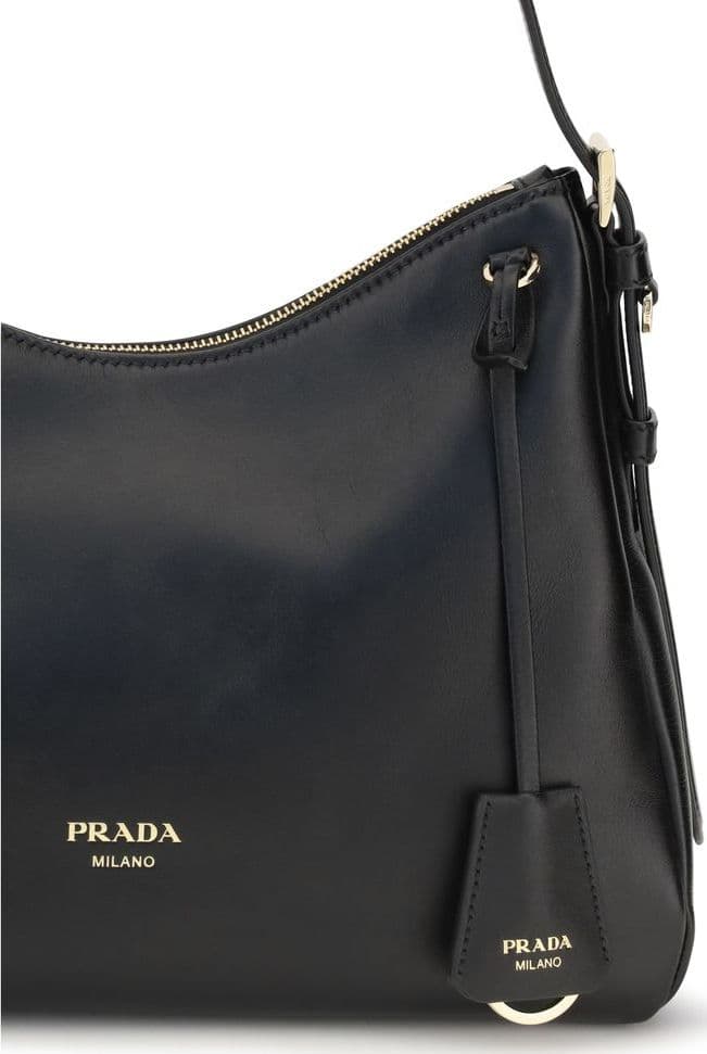 Prada Black Calf Leather Bos Taurus Shoulder Bag - 4
