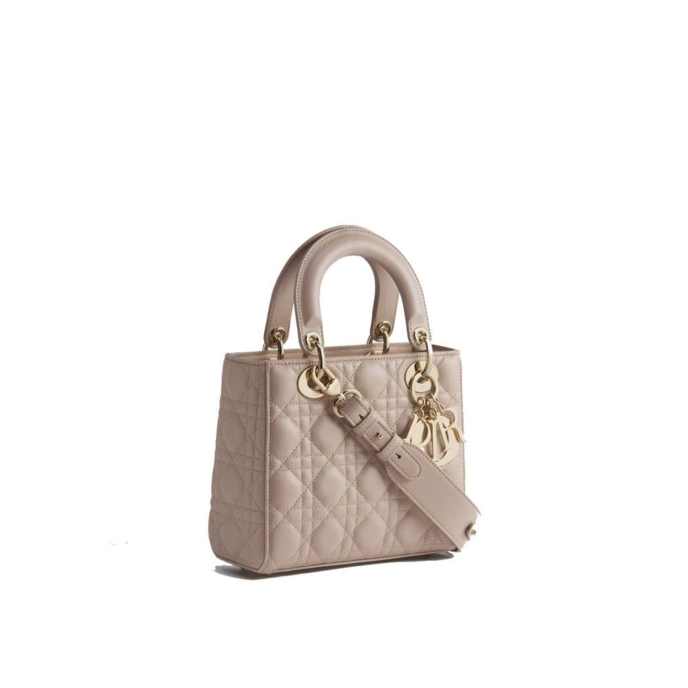 Dior Beige Lamb Leather Handbag - 3