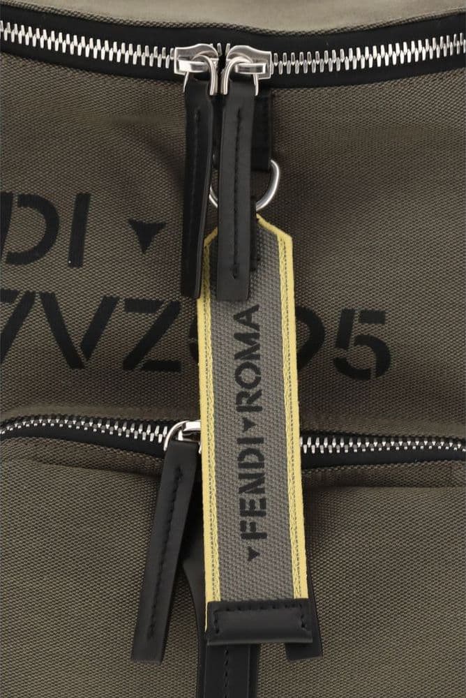 Fendi Bicolor Cotton Backpack - 3