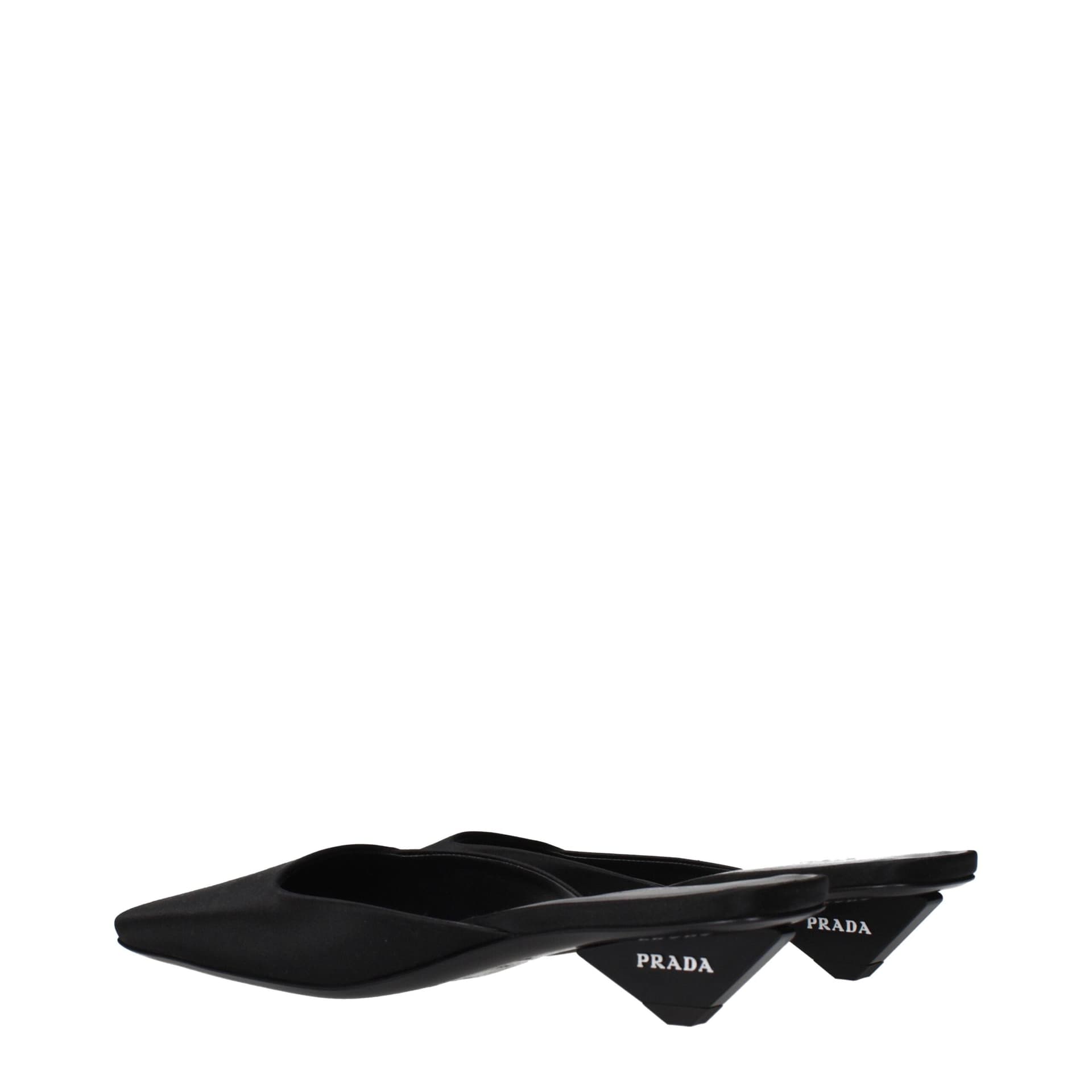 Prada Black Satin Flat Sandals - 4
