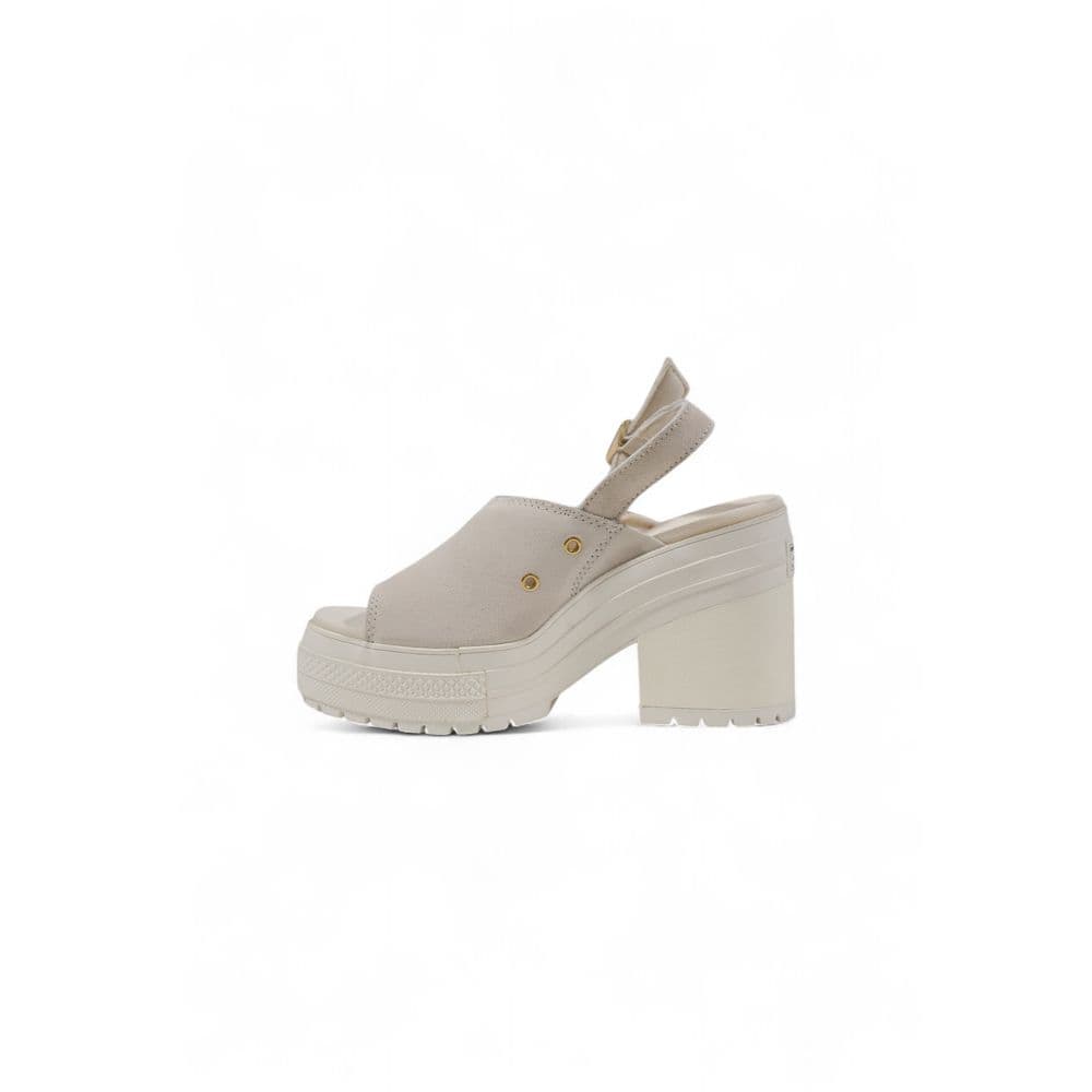 Converse Beige Suede Leather High Heel Pumps - 3