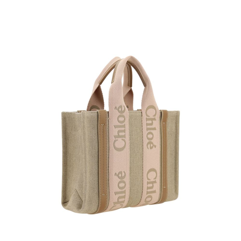Chloé Beige Linen Handbag - 3