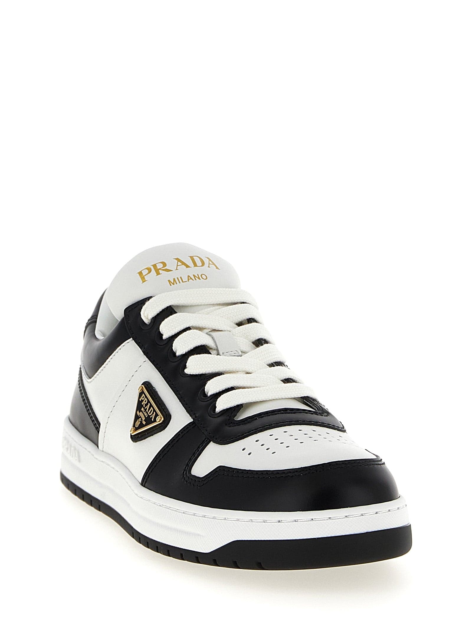 Prada Bicolor Calfskin Low Top Sneakers - 2