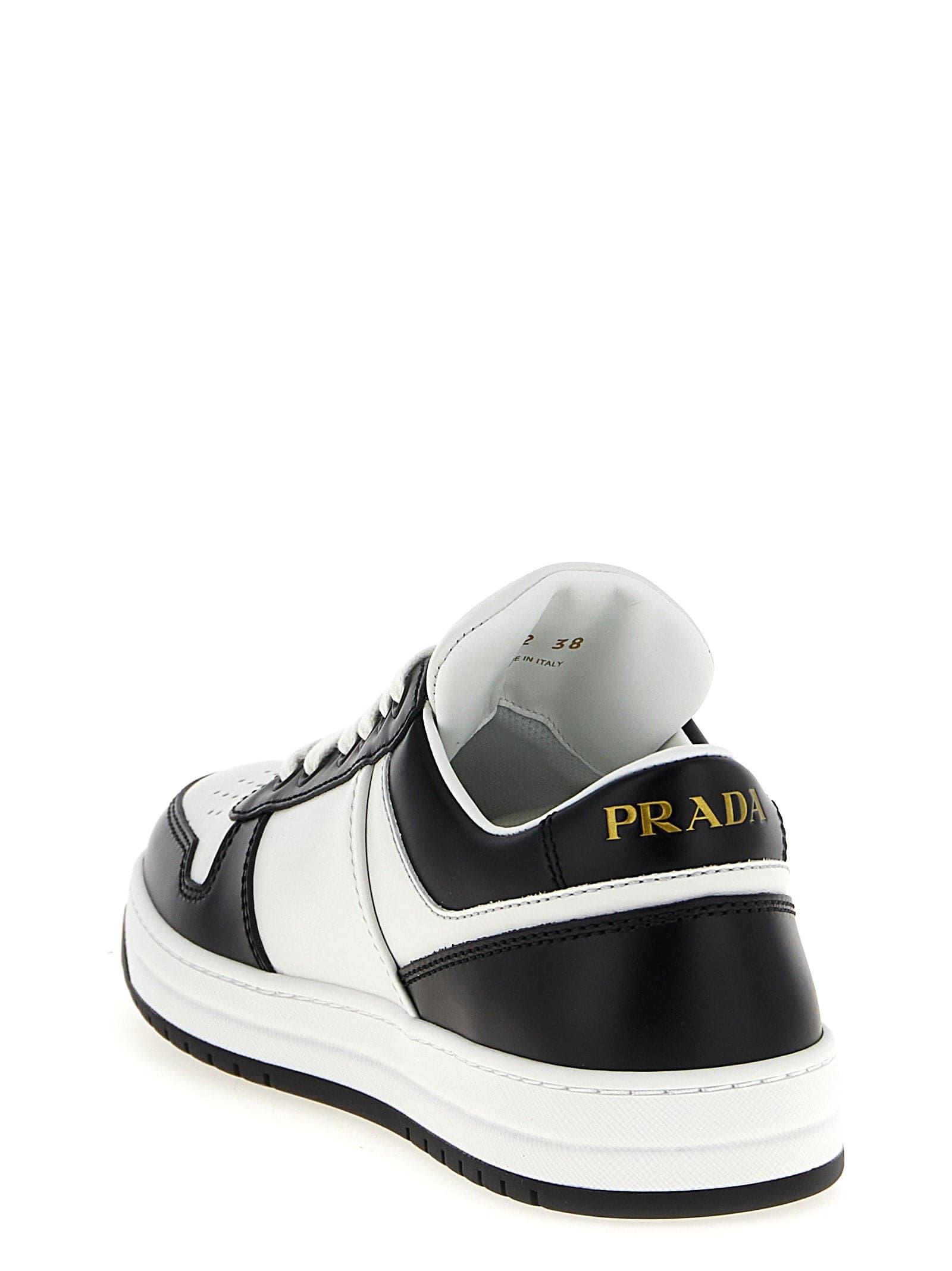 Prada Bicolor Calfskin Low Top Sneakers - 3