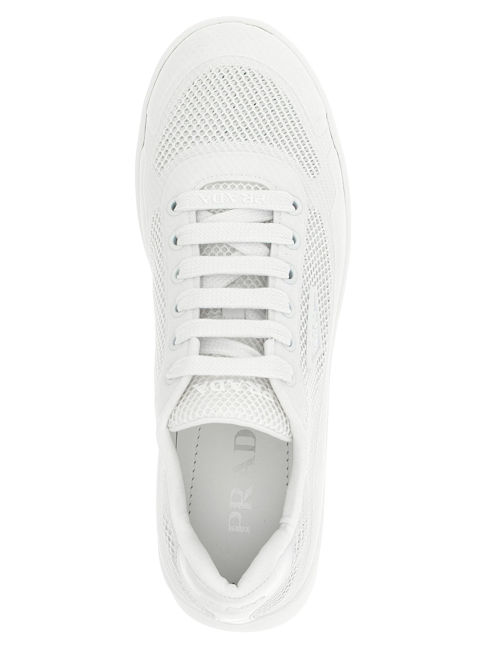 Prada White Polyester Athletic Sneakers - 4