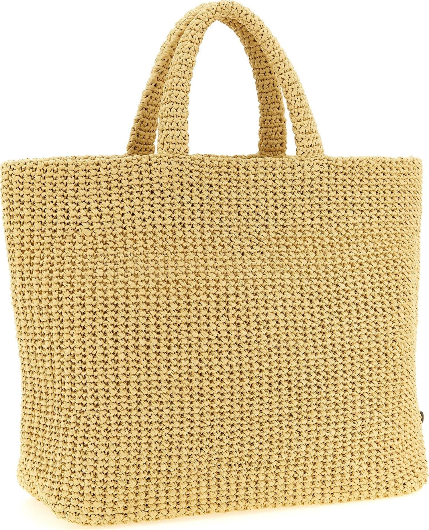 Prada Beige Raffia Tote Bag - 2