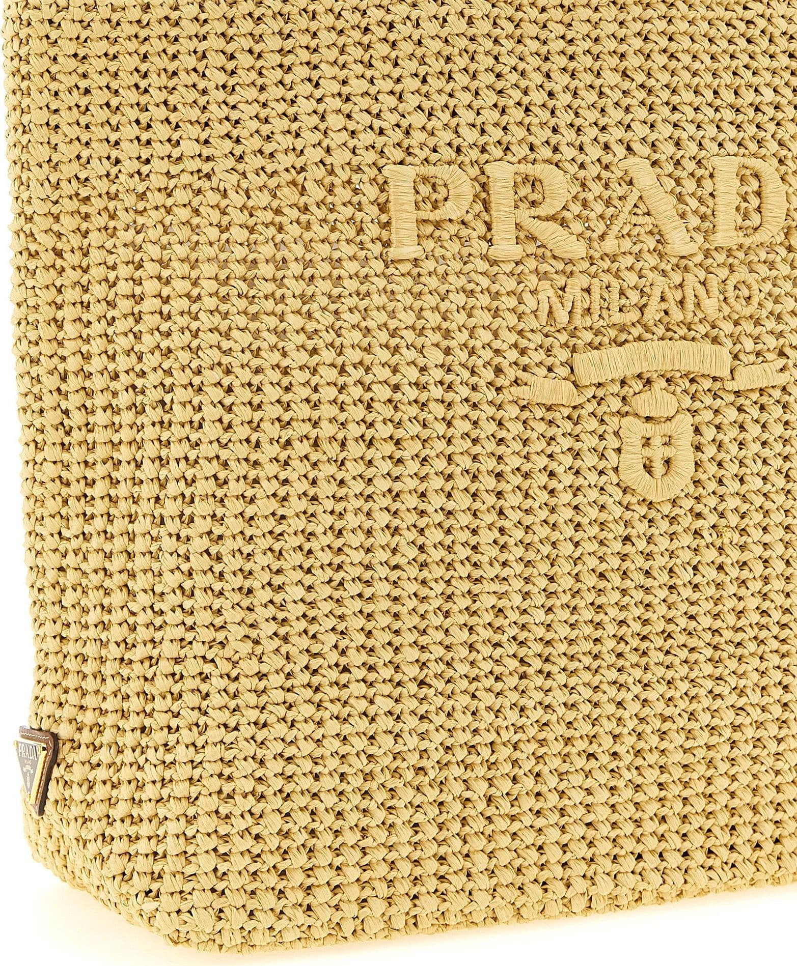 Prada Beige Raffia Tote Bag - 3