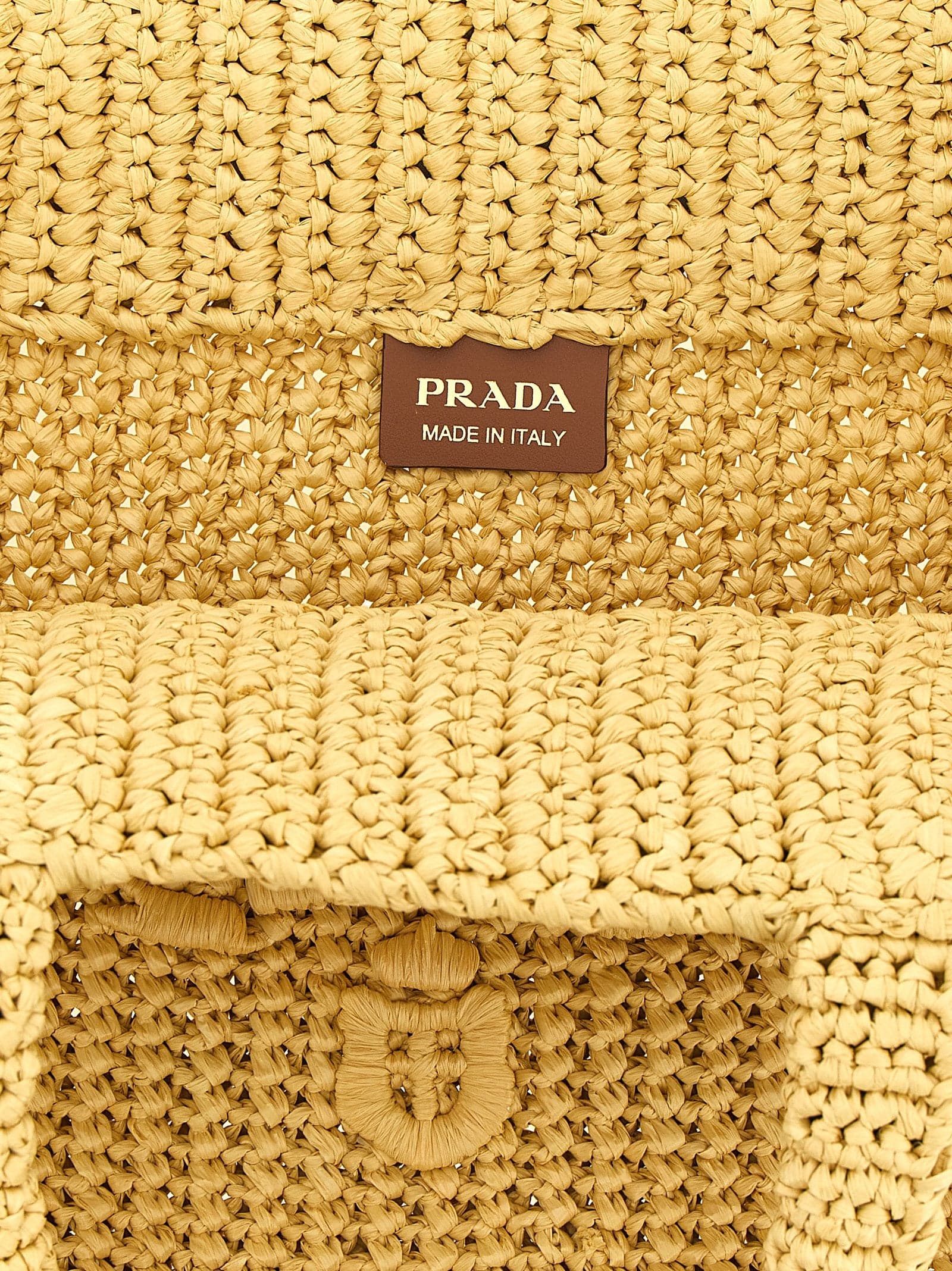 Prada Beige Raffia Tote Bag - 4