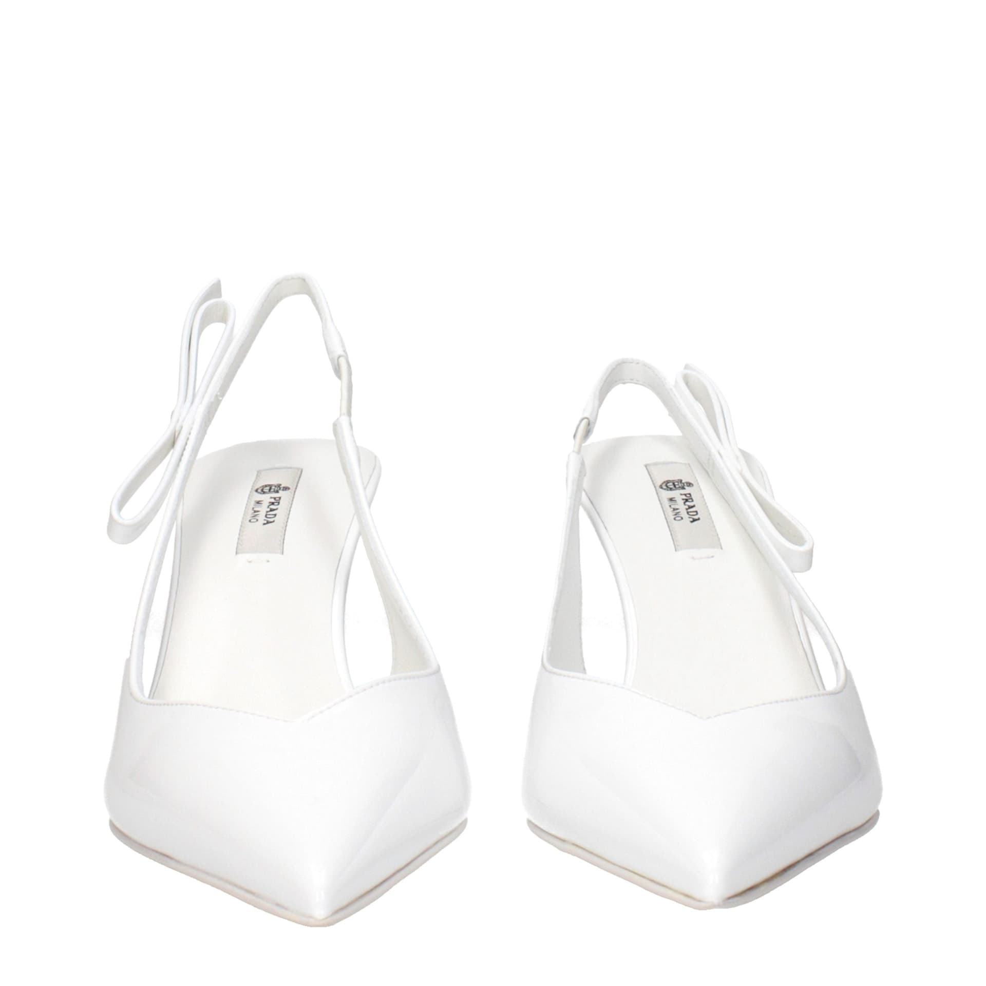 Décolleté Prada in pelle bianca con tacco alto - 3
