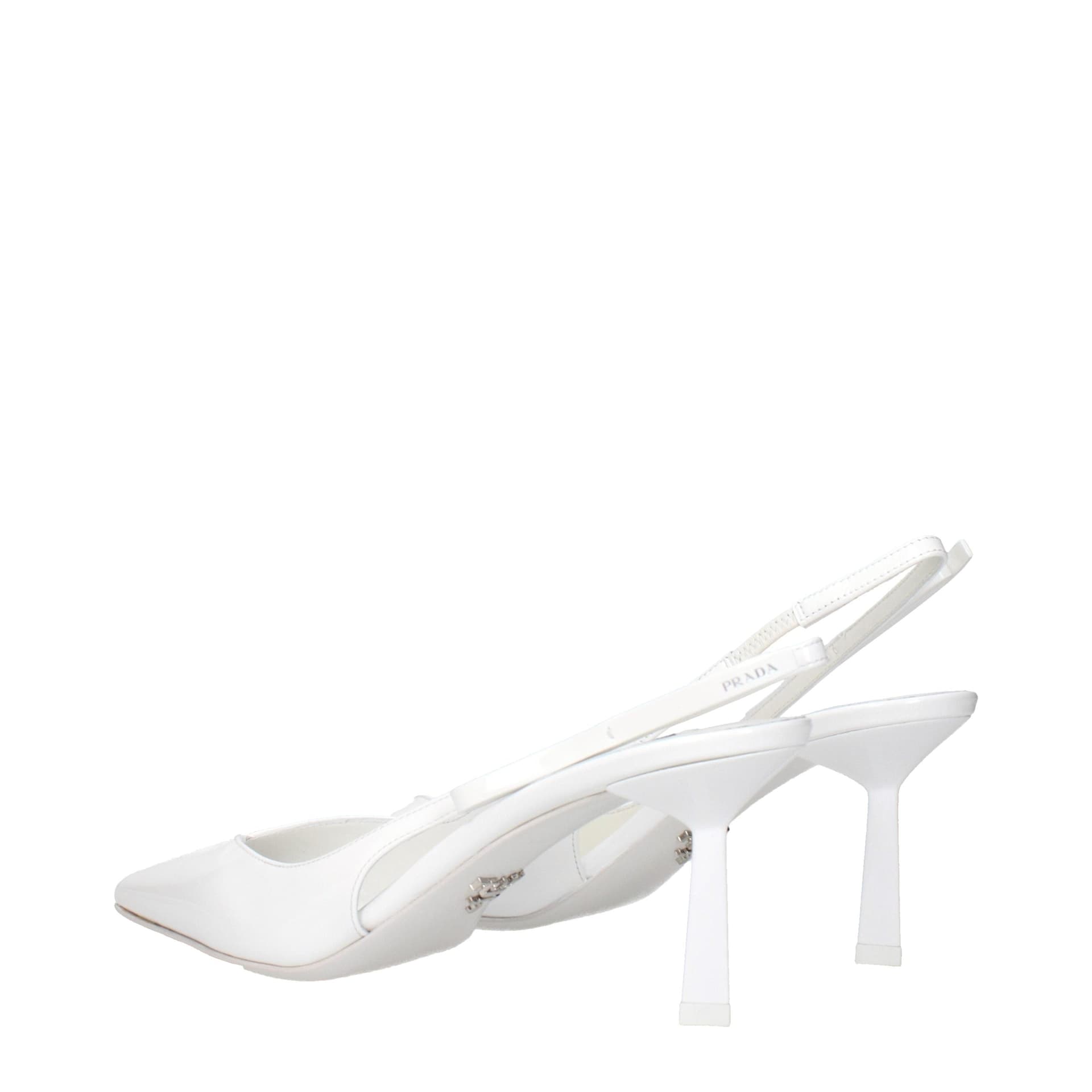 Décolleté Prada in pelle bianca con tacco alto - 4