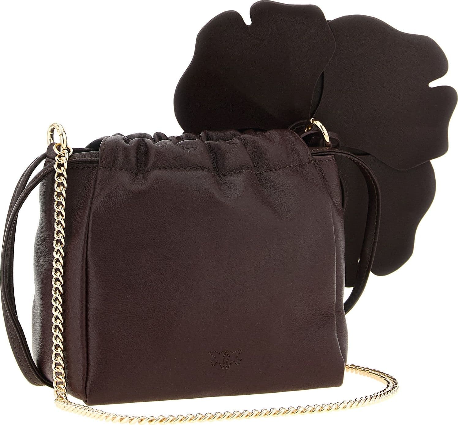 PINKO Bordeaux Lambskin Clutch Bag - 2