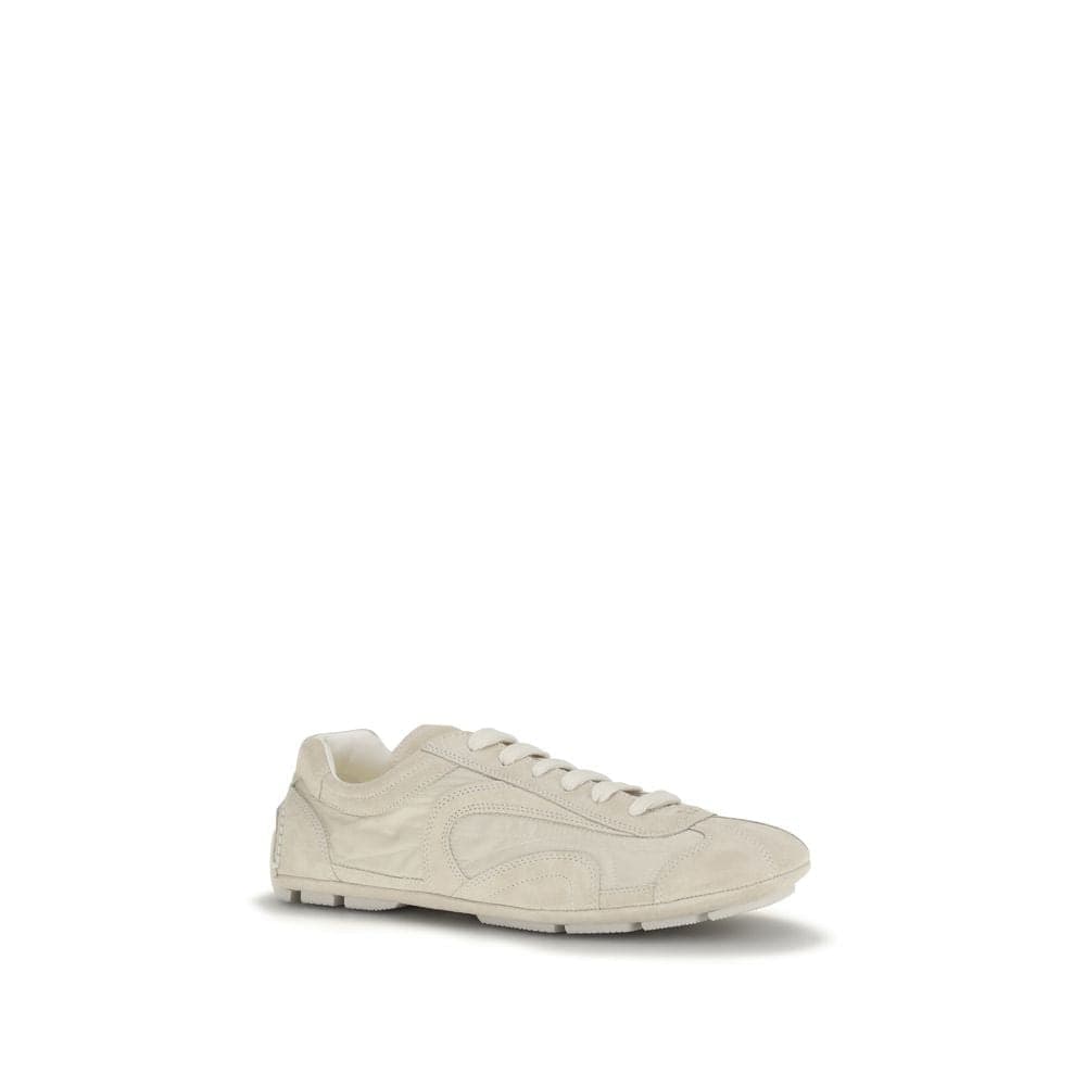 Prada Beige Calf Leather Bos Taurus Sneakers - 2